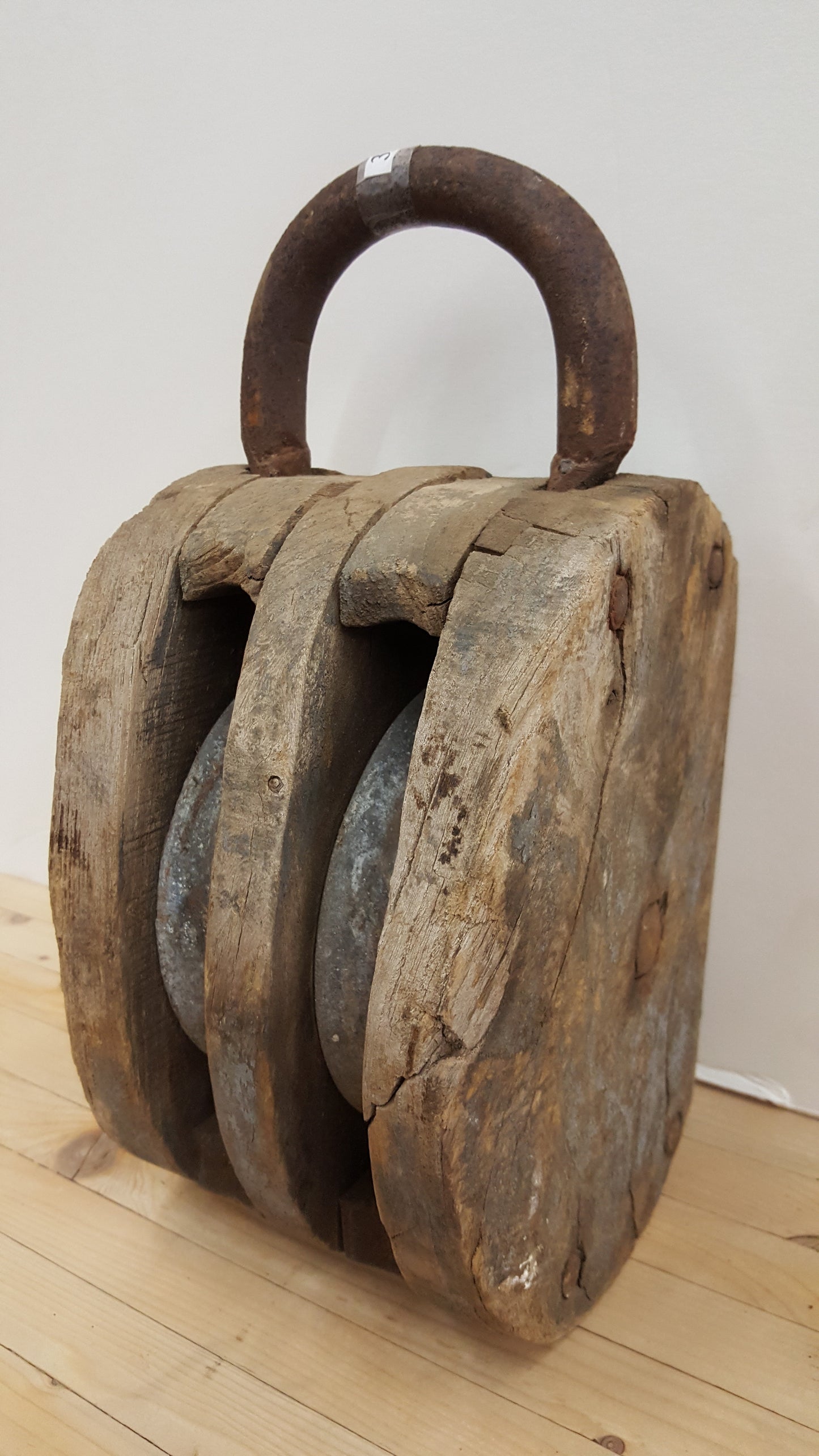 Large Wooden Pulley