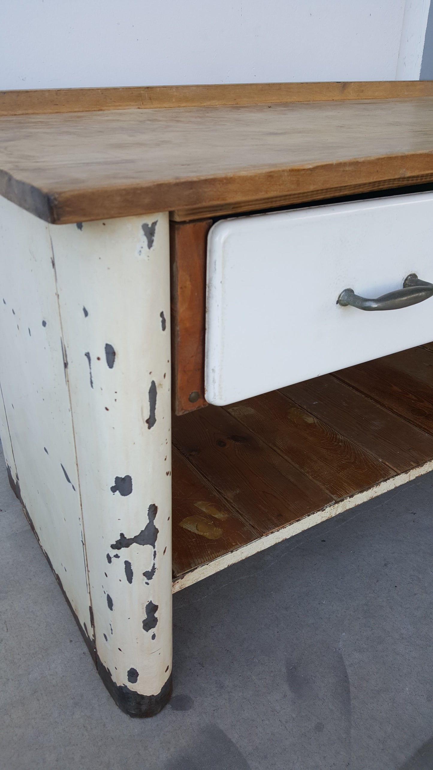 2 Drawer White Bakery Table