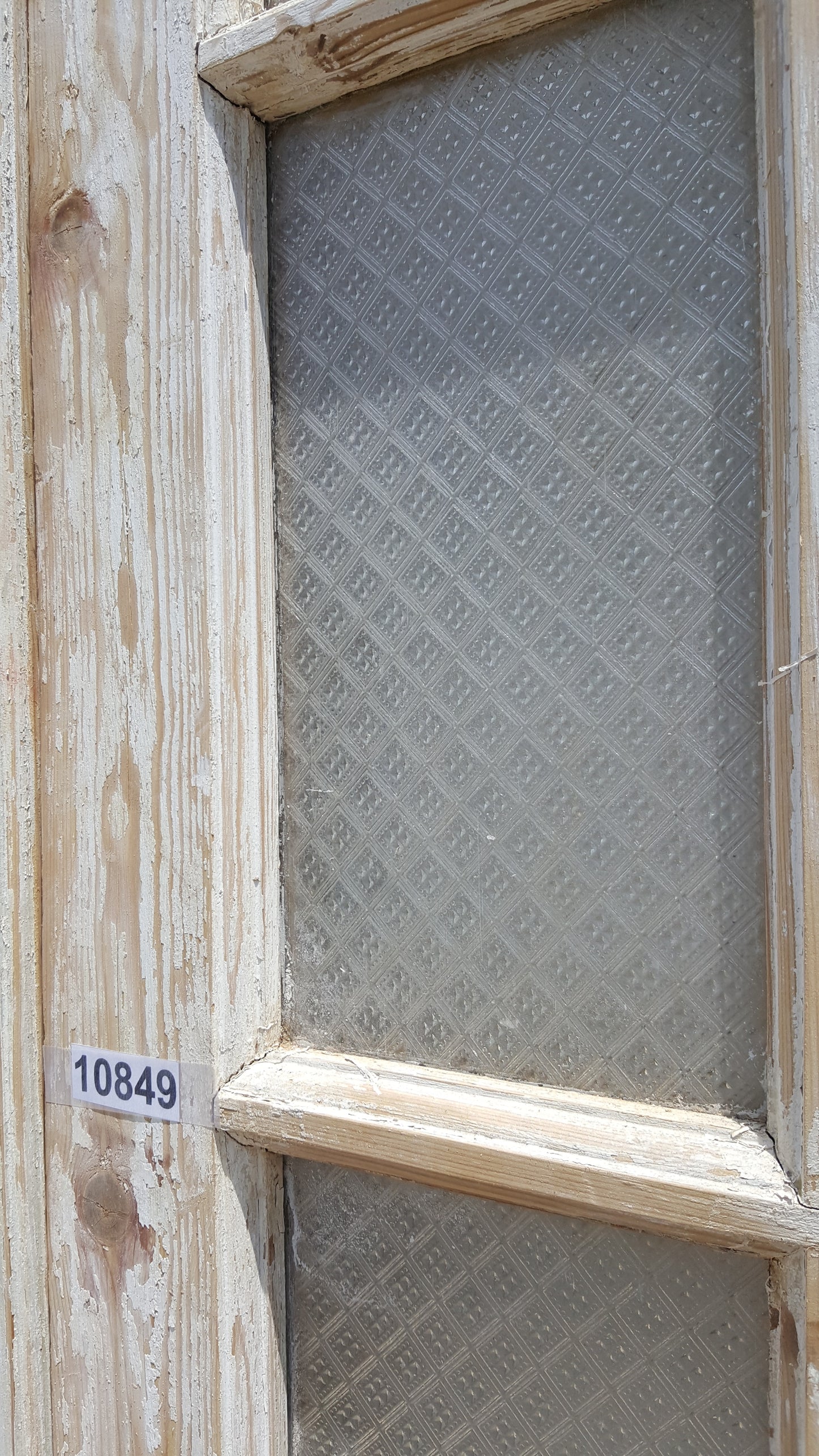 Pair of 10 Lite Distressed Antique French Doors