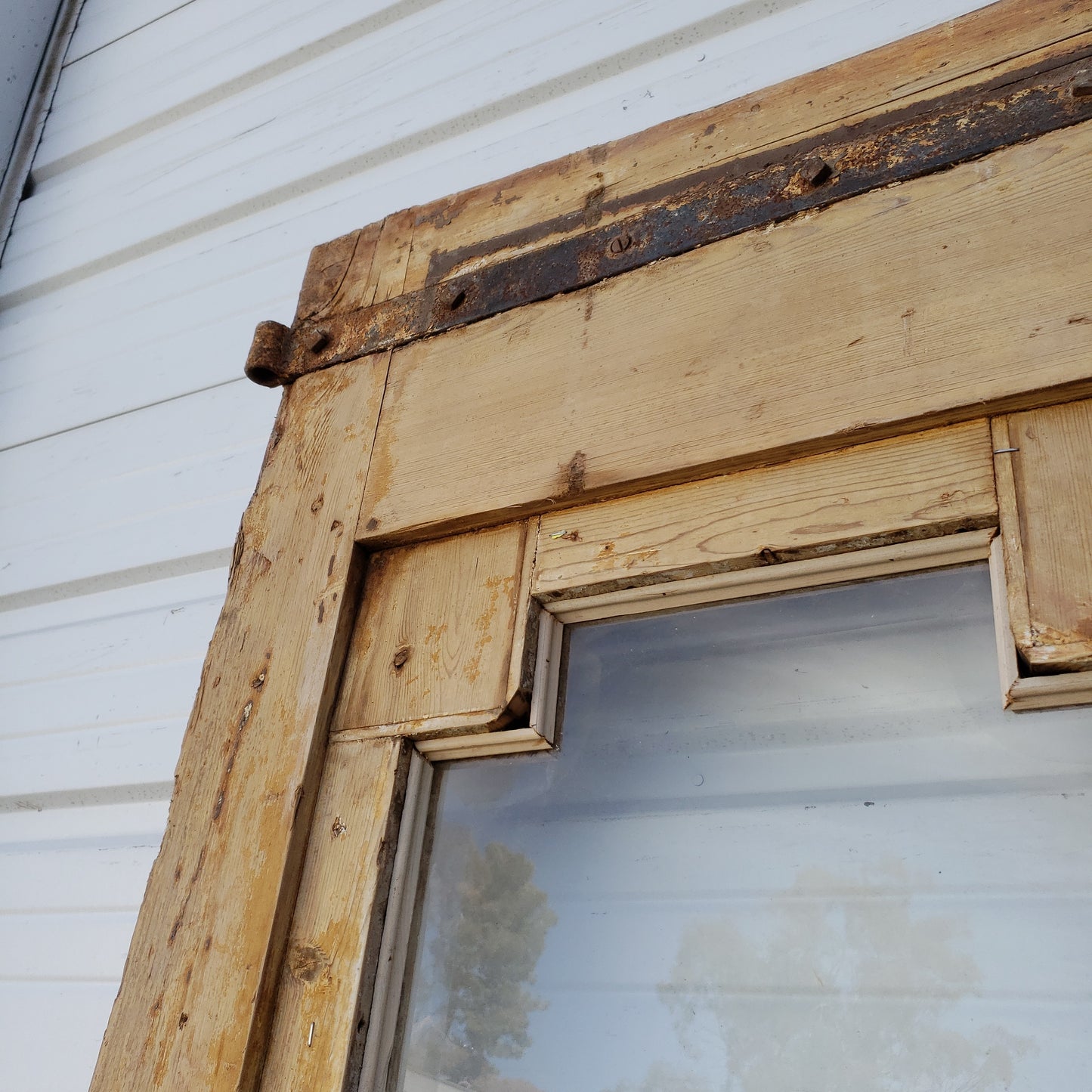 Pair of Wood Single Lite Carved Antique Doors