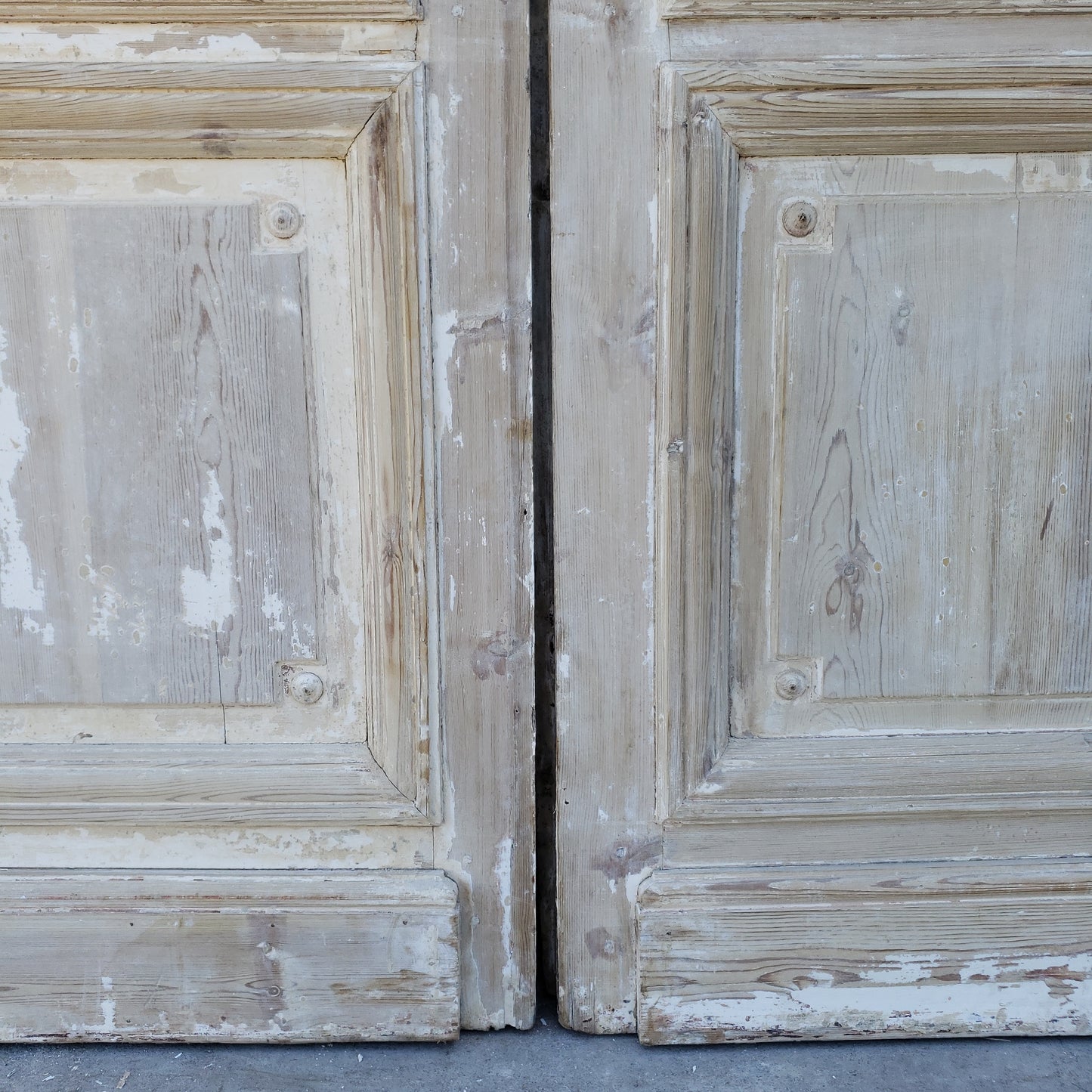 Pair of Painted Wood 10 Lite Doors