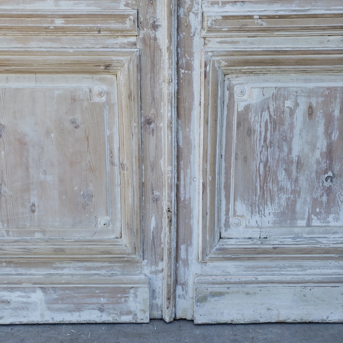 Pair of Painted Wood 10 Lite Doors