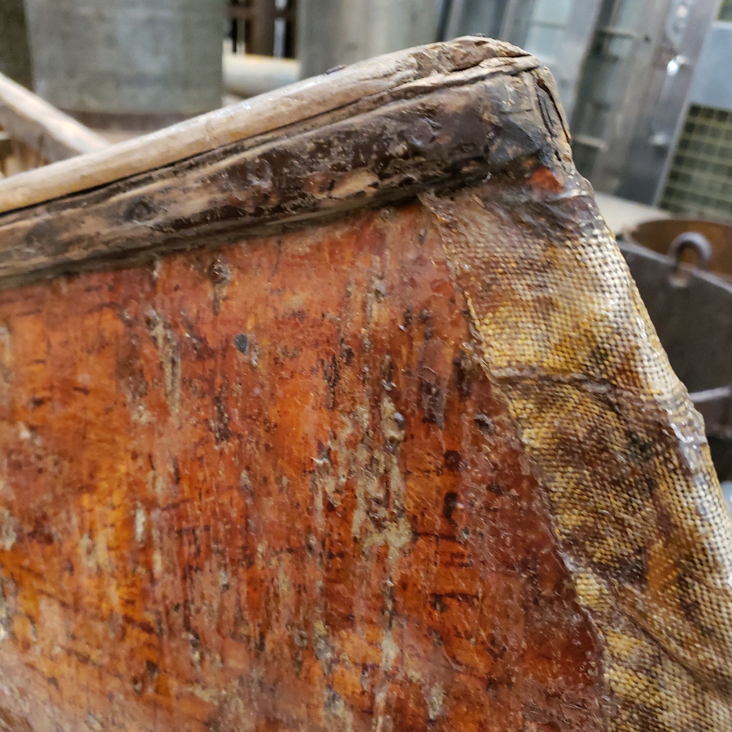 Repurposed Antique Birch Bark Canoe