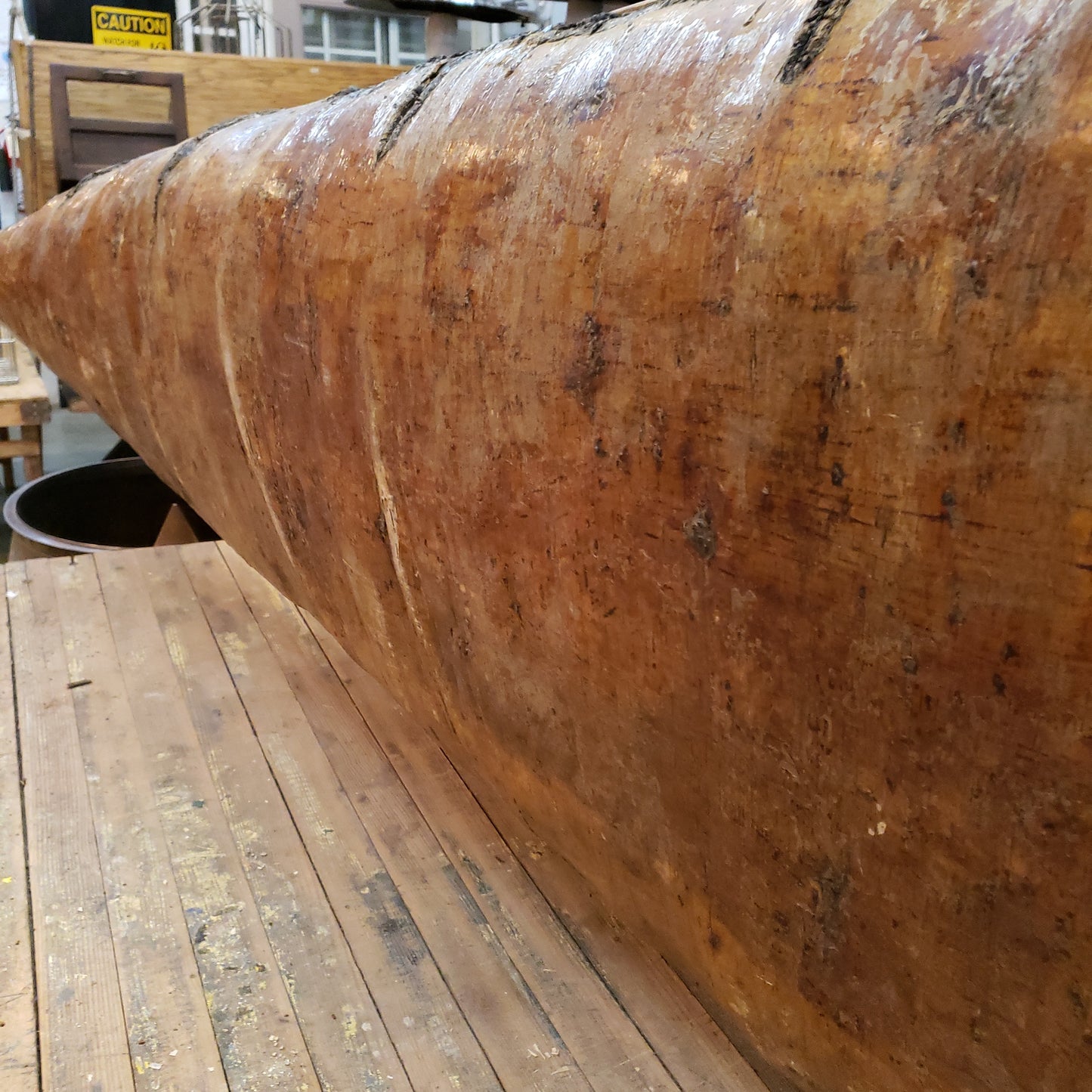 Repurposed Antique Birch Bark Canoe