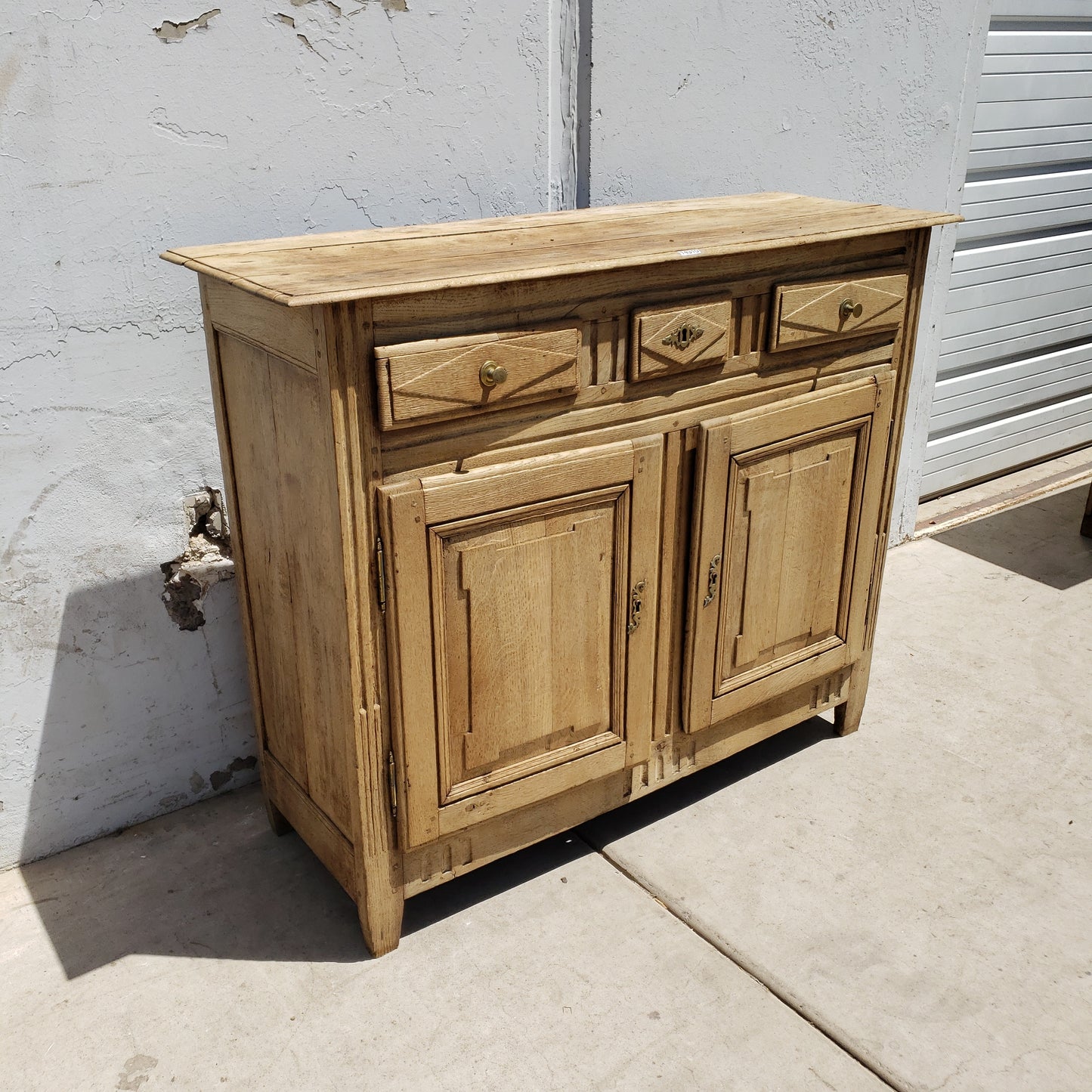 Bleached French Antique Sideboard