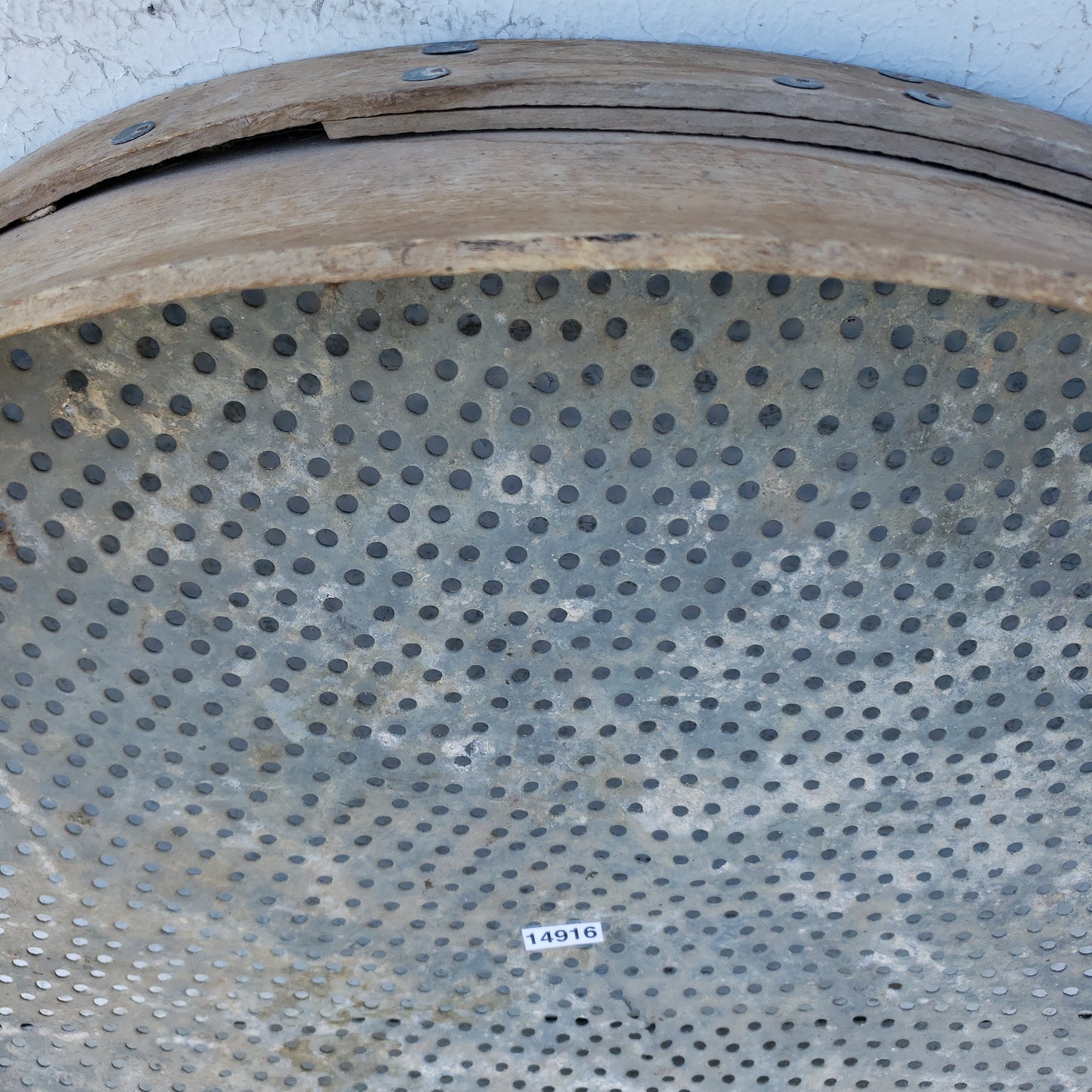 Large Round Decorative Wooden Metal Sieve / Sifter / Tamis