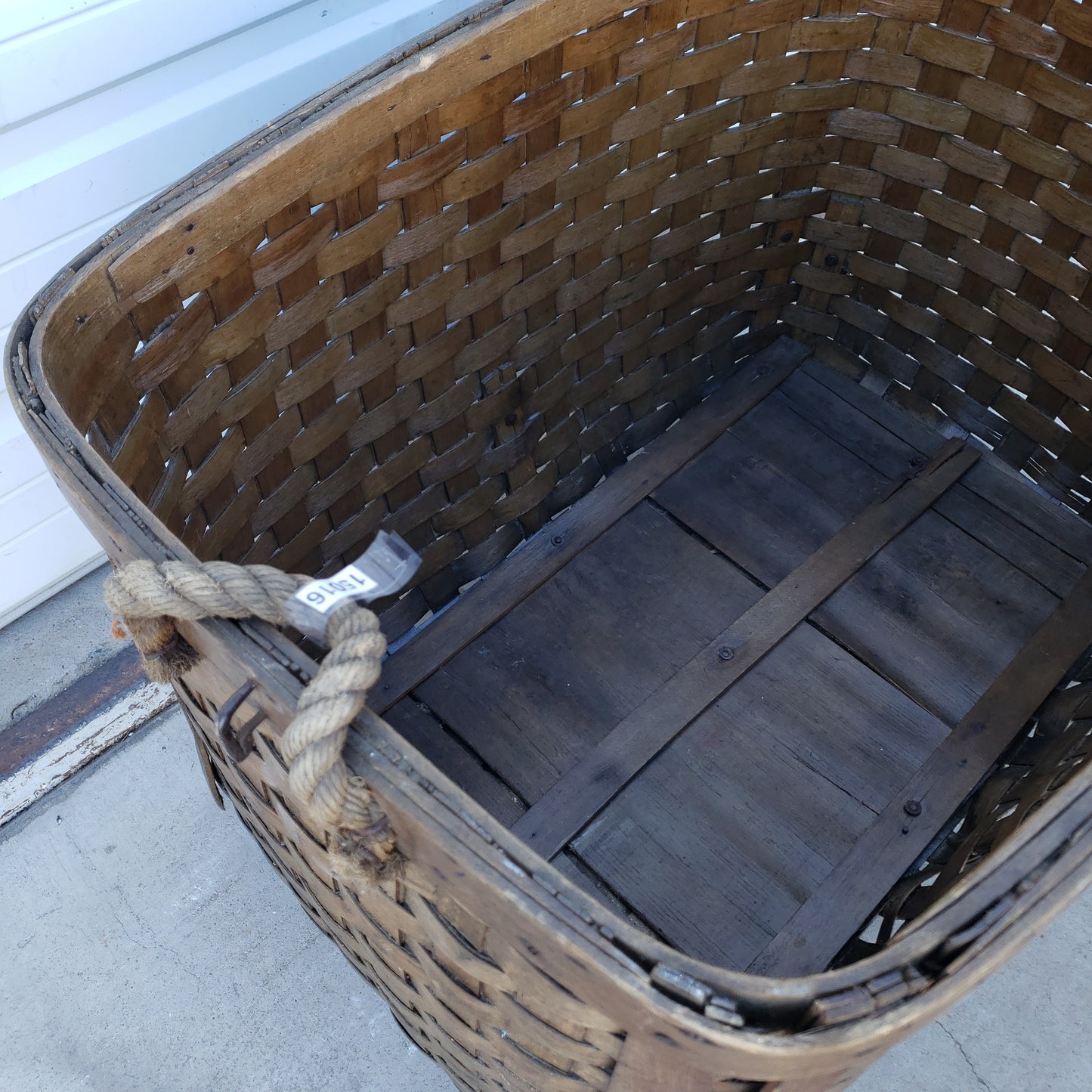 XL Dark Woven Basket - “Wausau Laundry Co.”