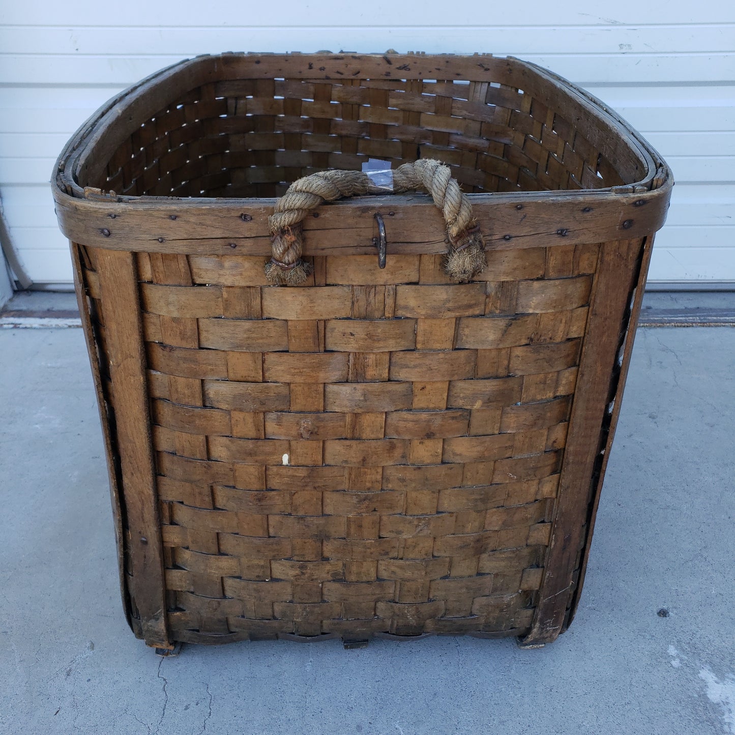 XL Dark Woven Basket - “Wausau Laundry Co.”