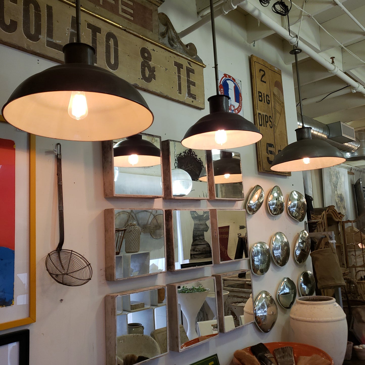 Industrial Black Metal Factory Pendant Light