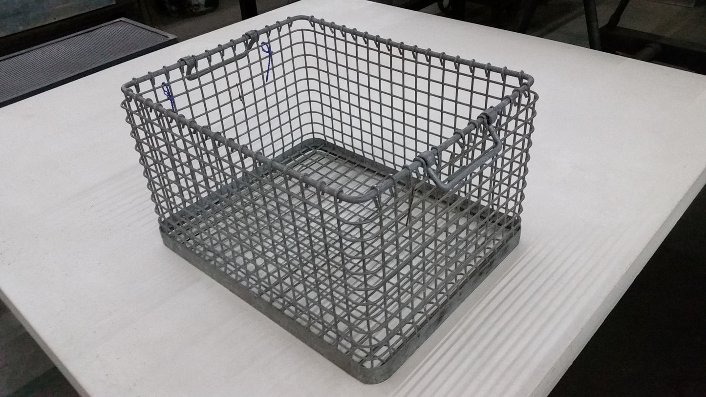 Industrial Rectangular Oyster Basket with Handles