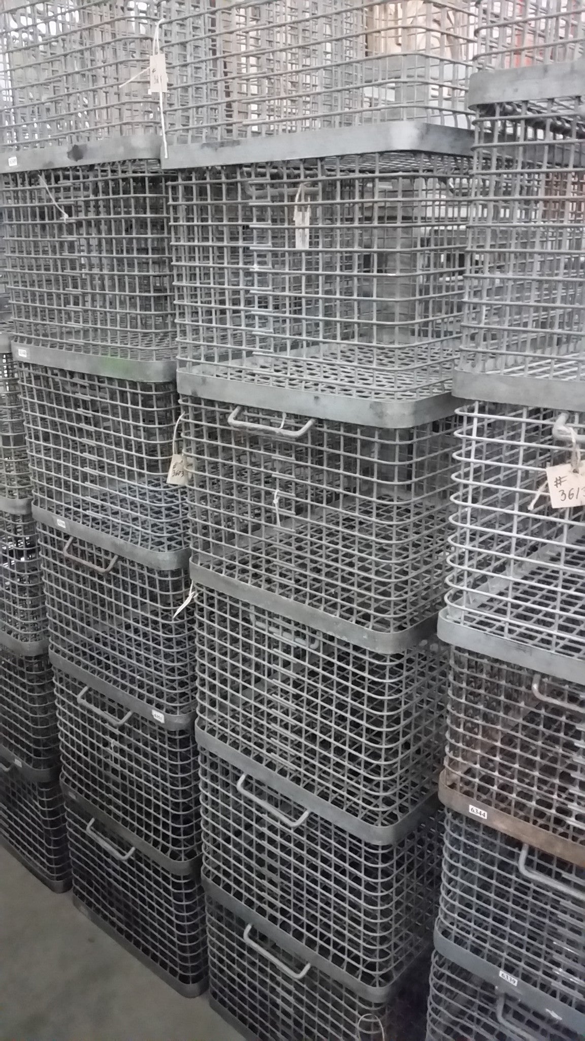 Industrial Rectangular Oyster Basket with Handles