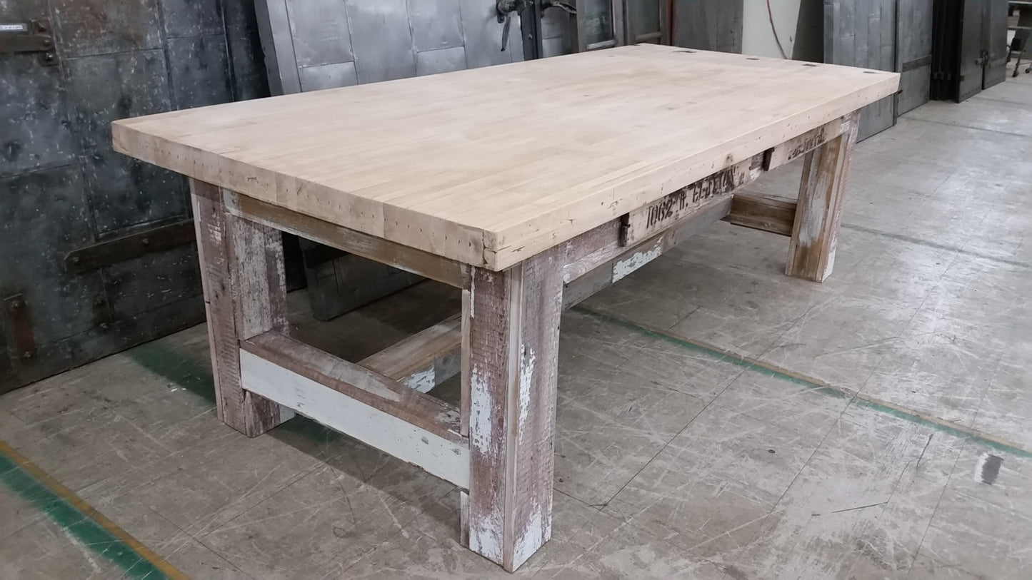 Reclaimed Barn Wood Farm Table Base