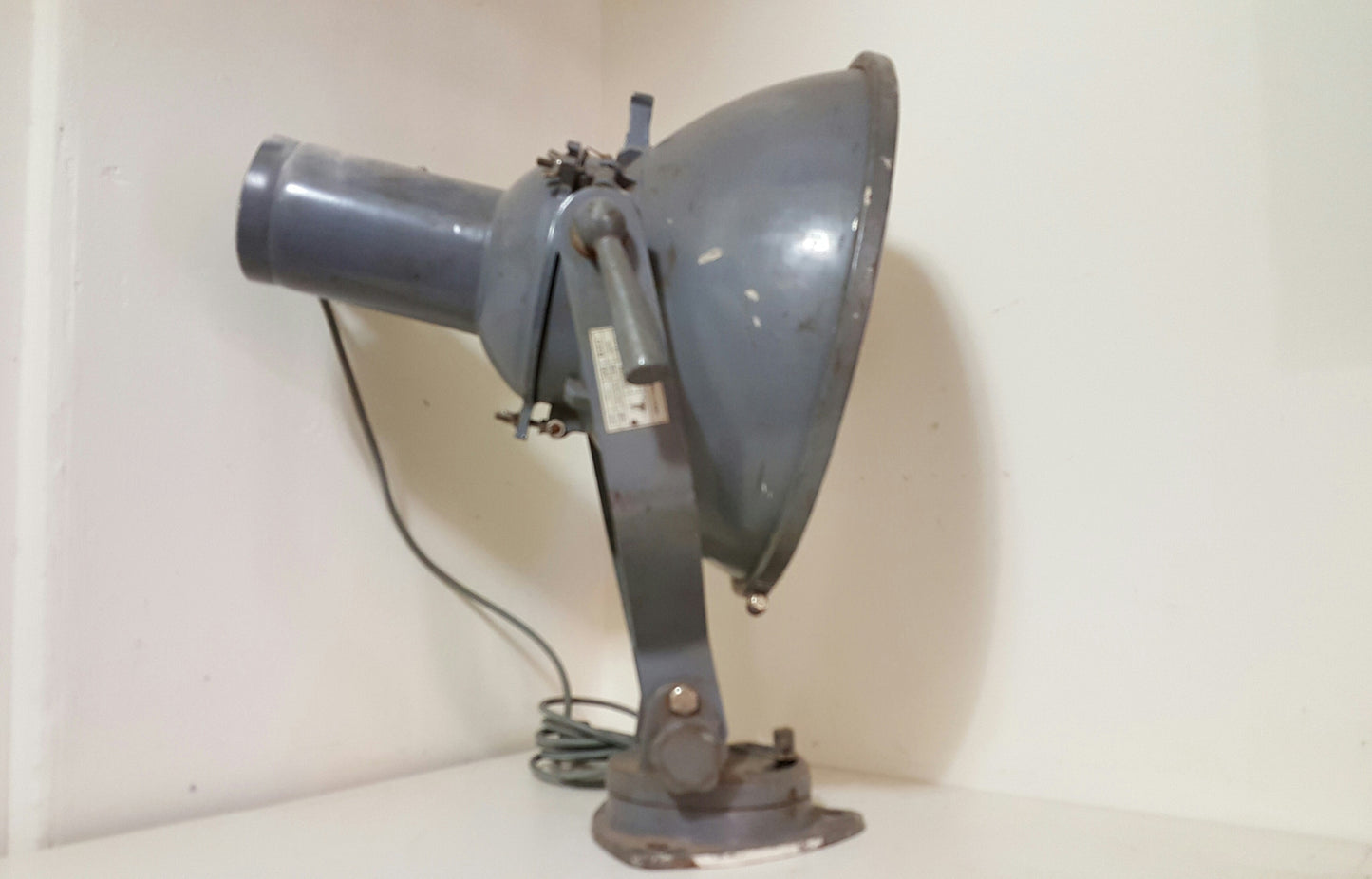 Gray Searchlight Desk Lamp