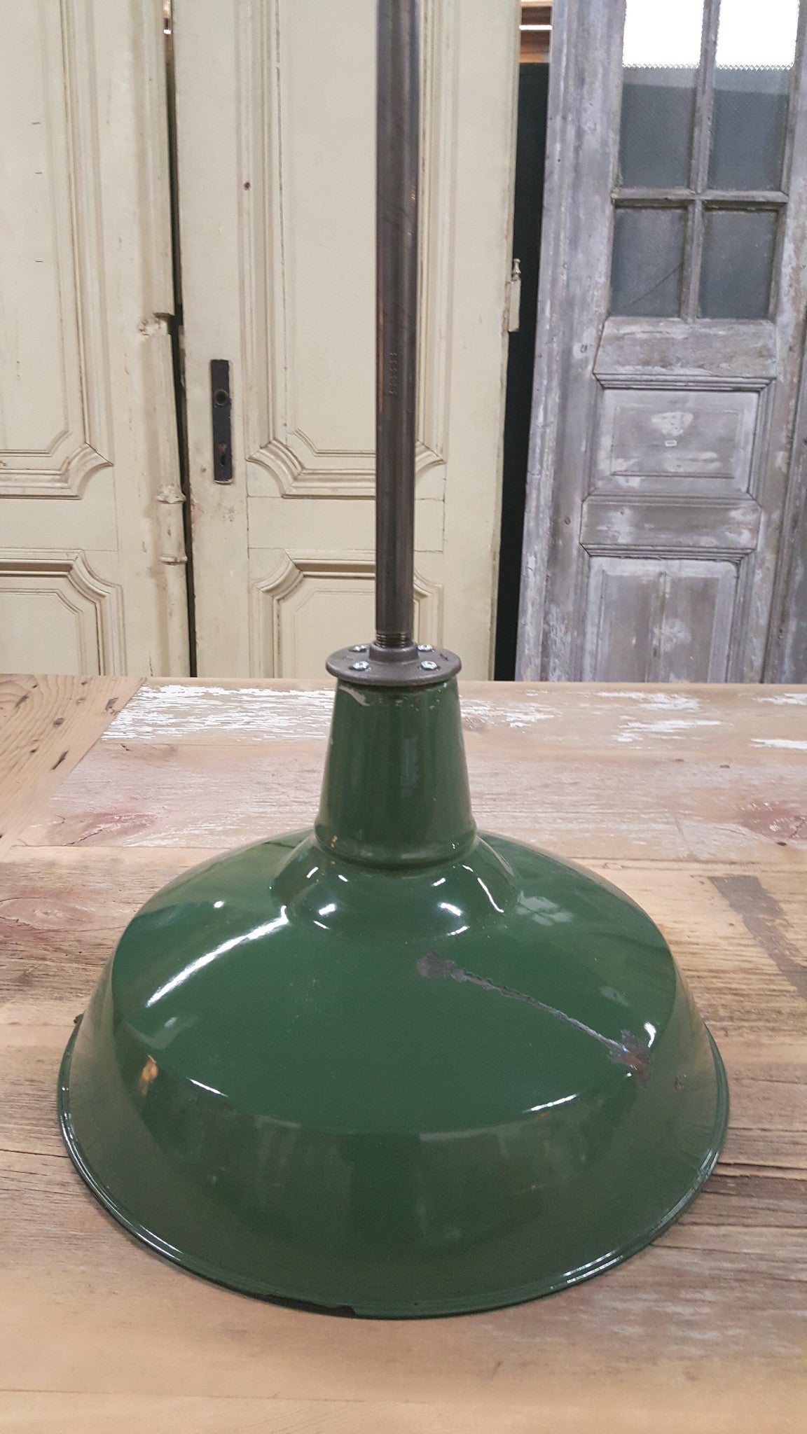 Industrial Green Ceramic Pendant