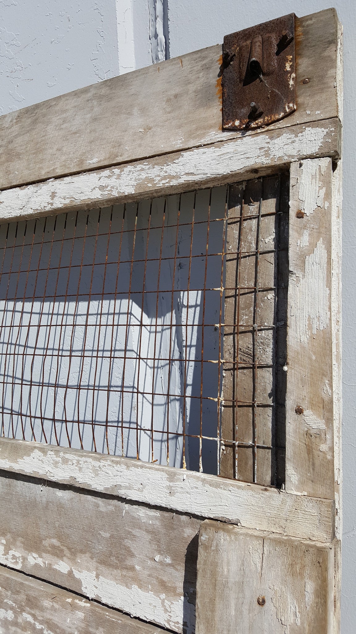 8 Panel White Wood Stall Single Barn Door