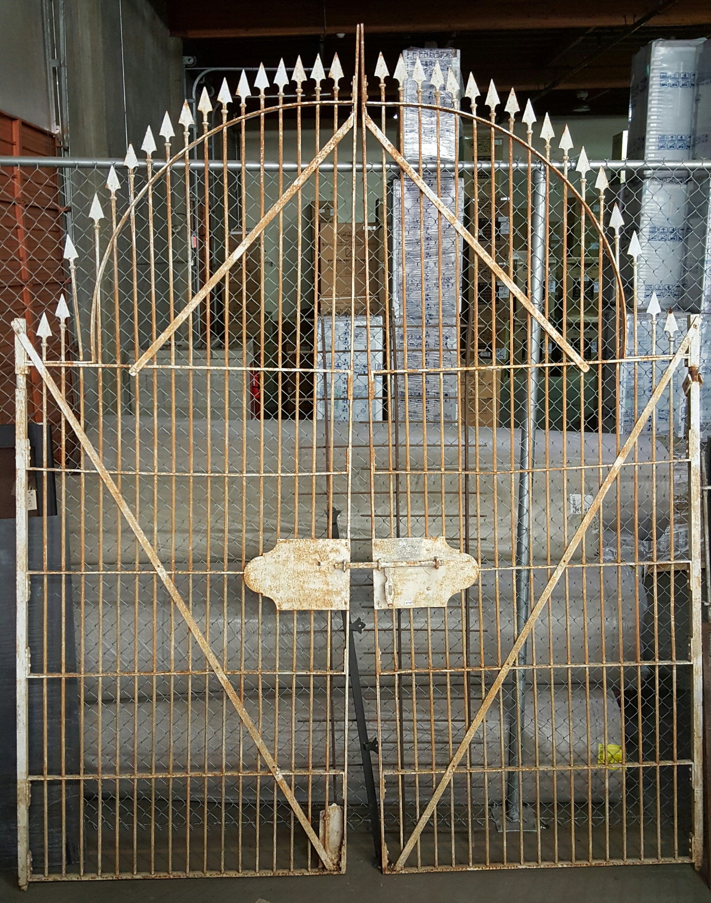 Pair of White Iron Gates