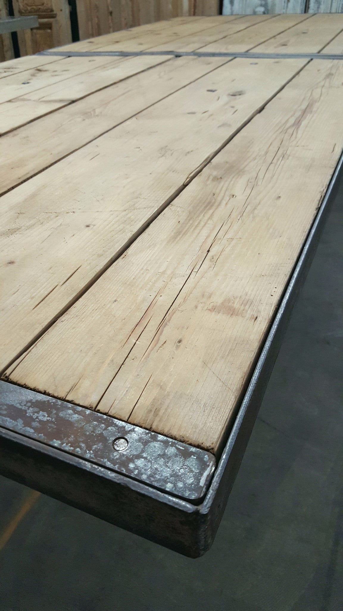 Industrial Wood & Iron Dining Table