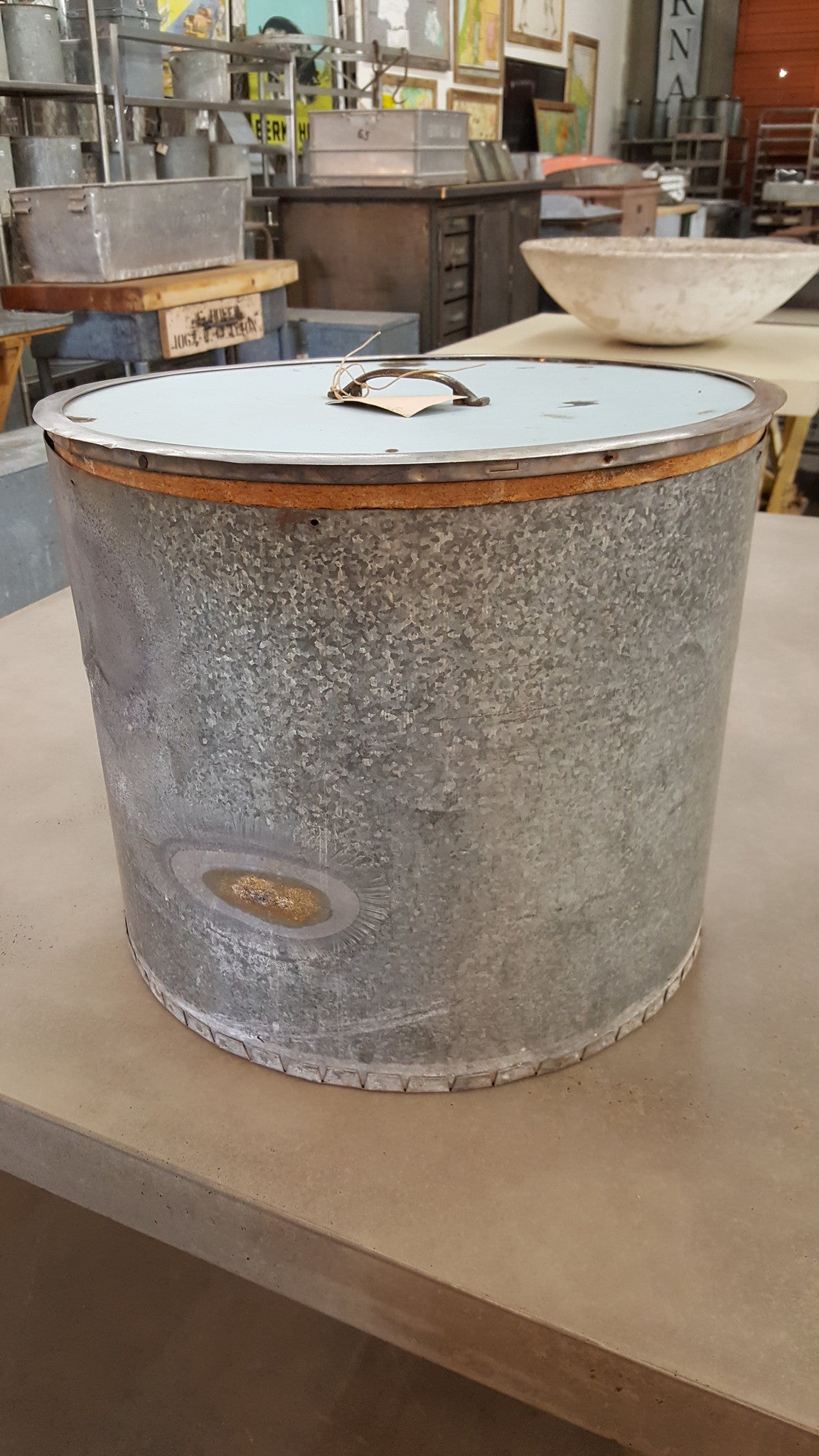 Pot, Blue-Top Galvanized