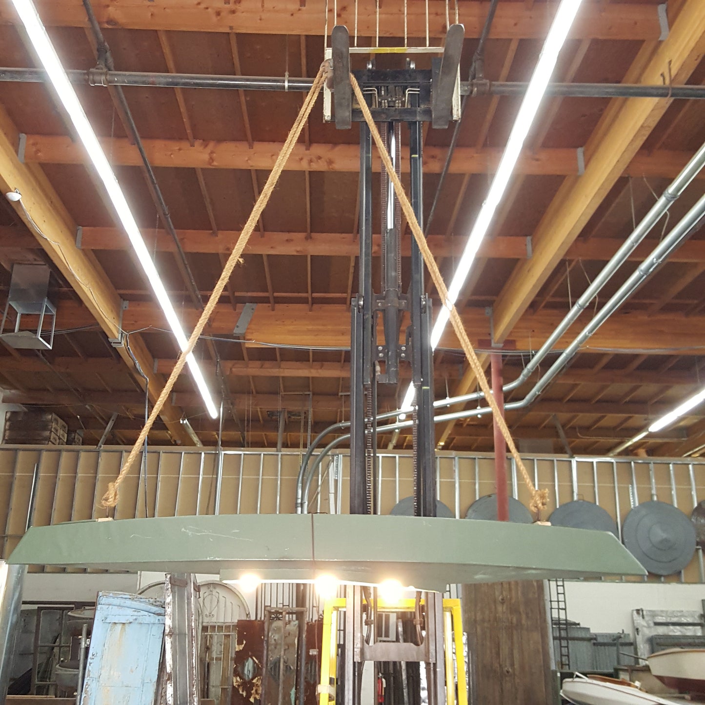 Repurposed Kayak Pendant Light