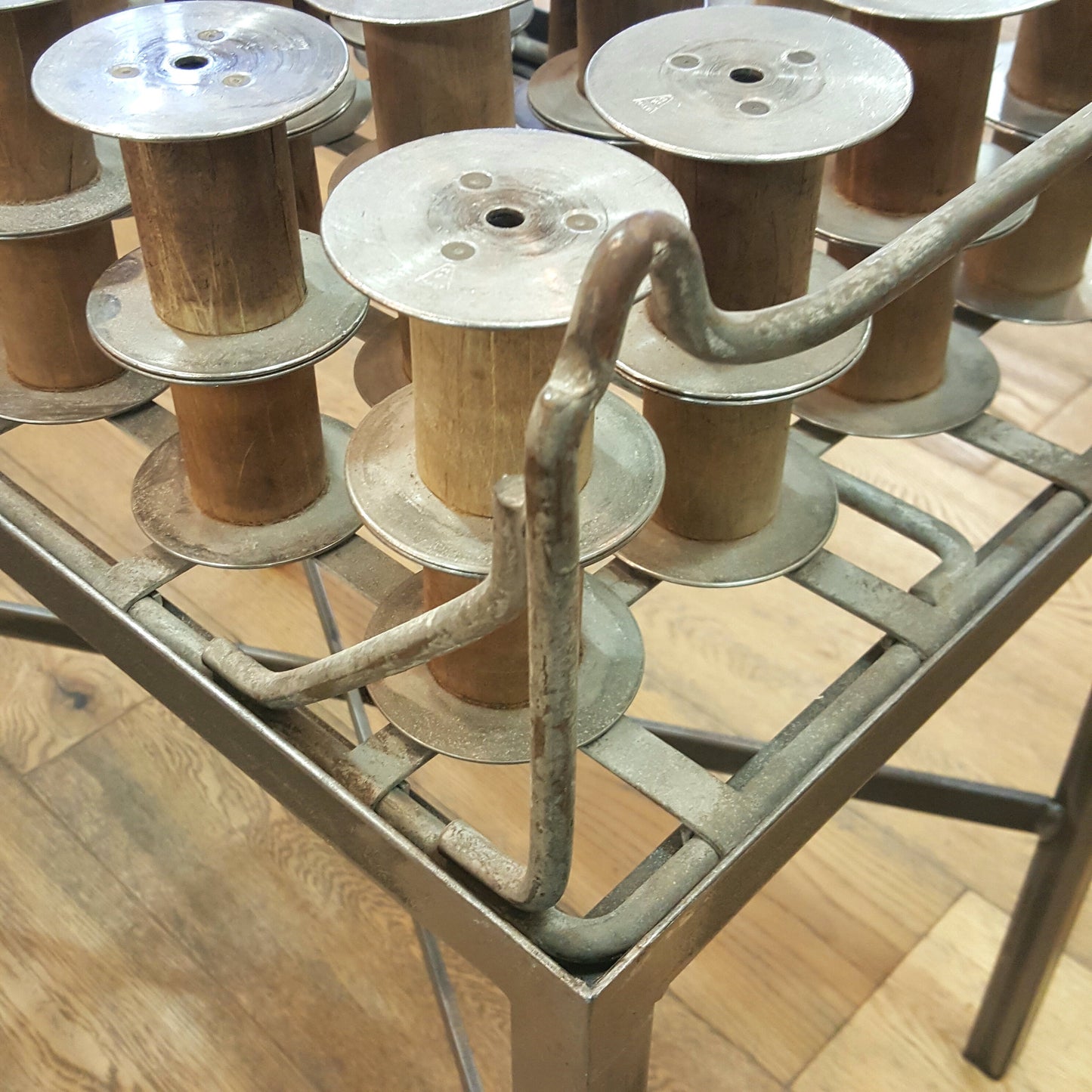 Repurposed Industrial Spool Top Side Table