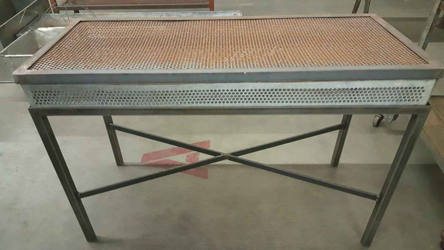 Small Iron Table with Mesh Top