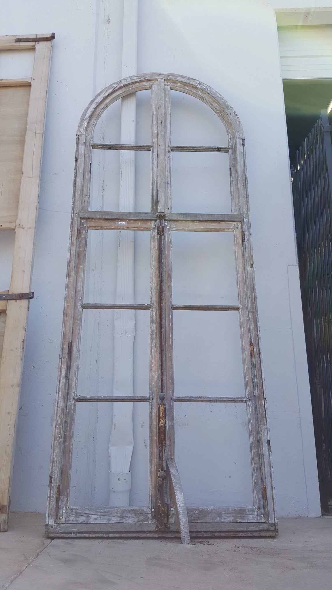 Arched 10 Pane Extended Half-Round Window and Transom Set