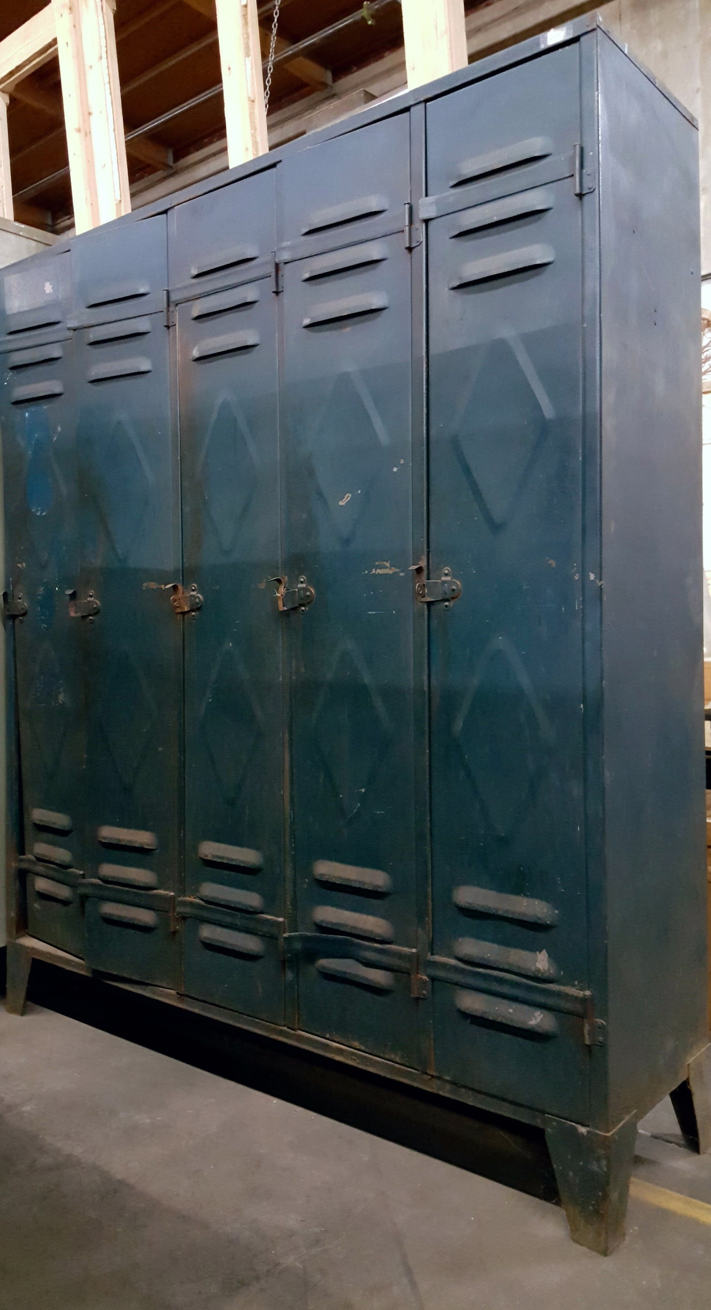 Set of 5 Navy Blue Lockers