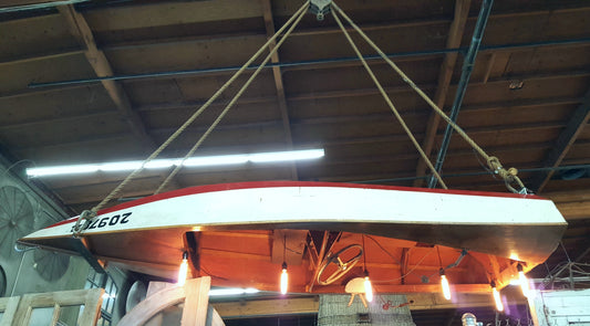 Repurposed Speed Boat Pendant Light