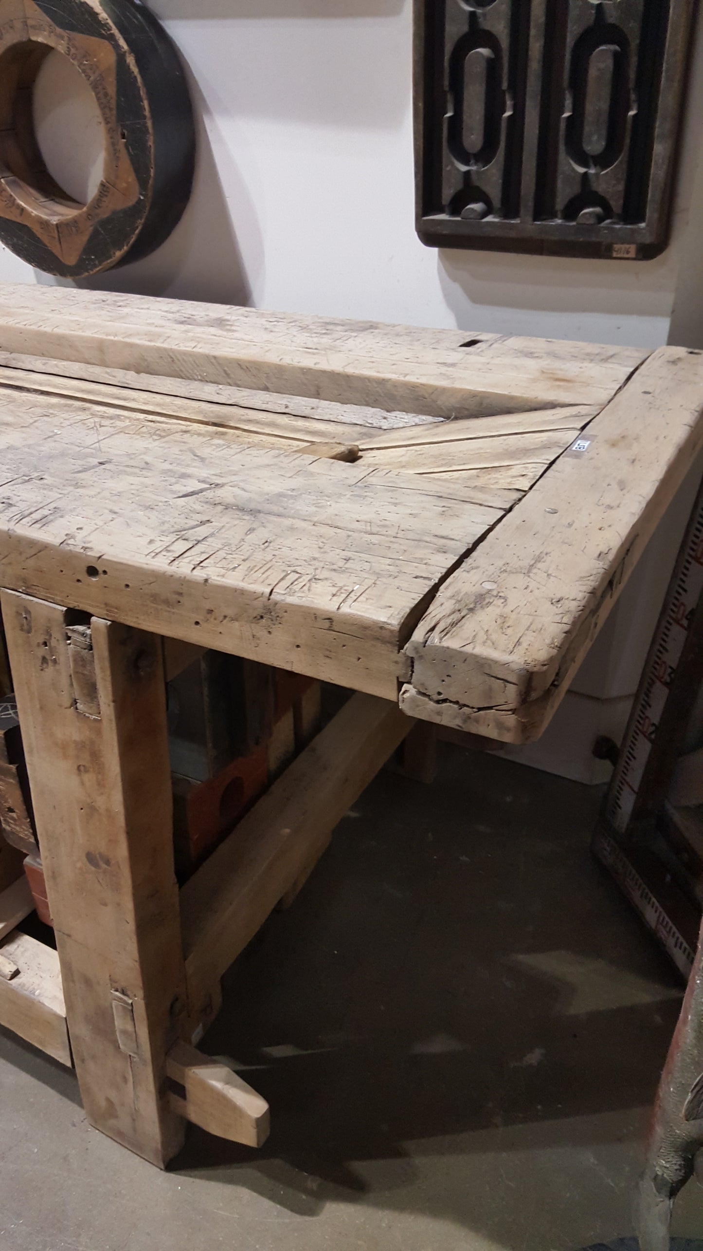 Natural Wood Island Work Table