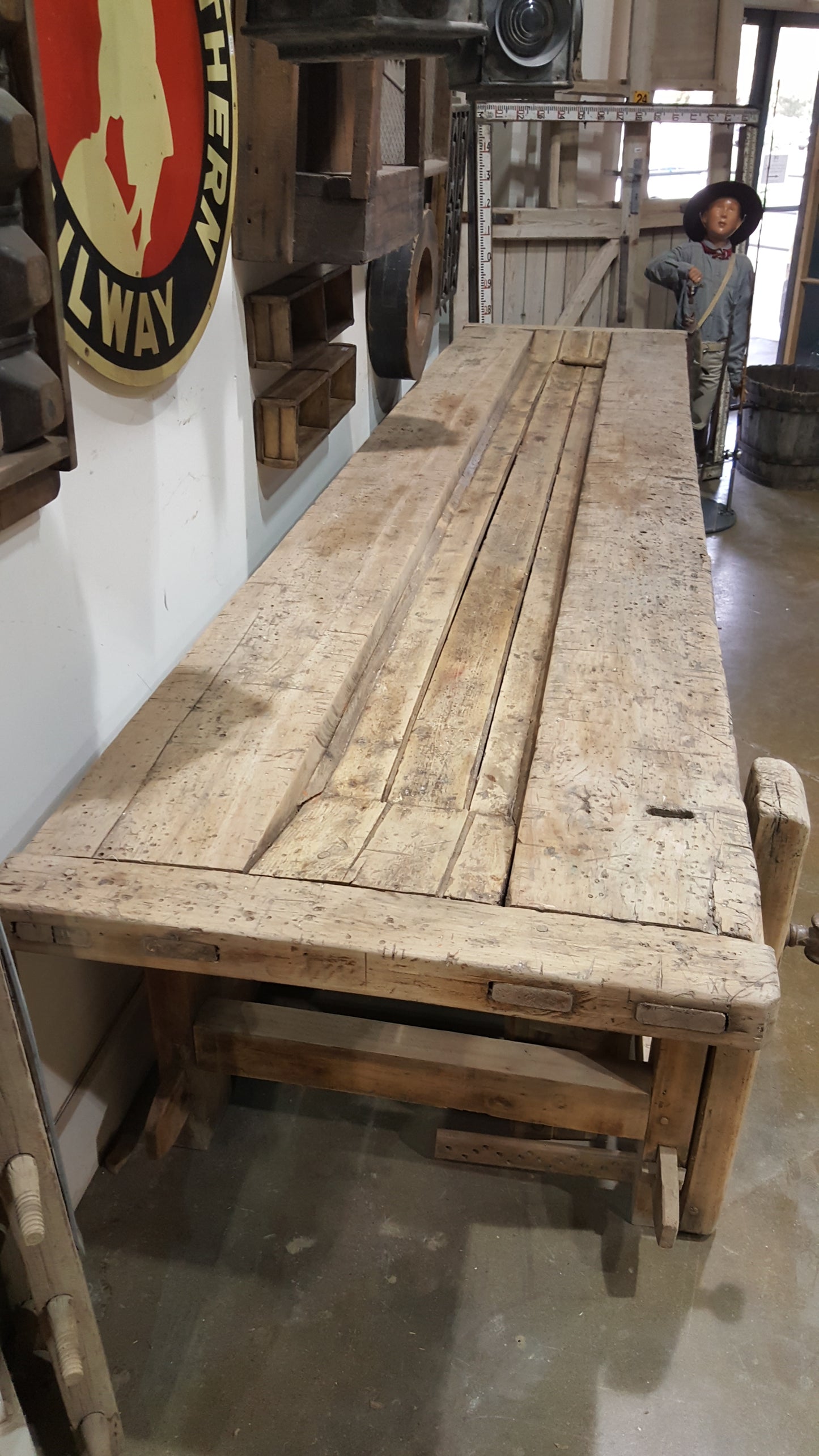 Natural Wood Island Work Table