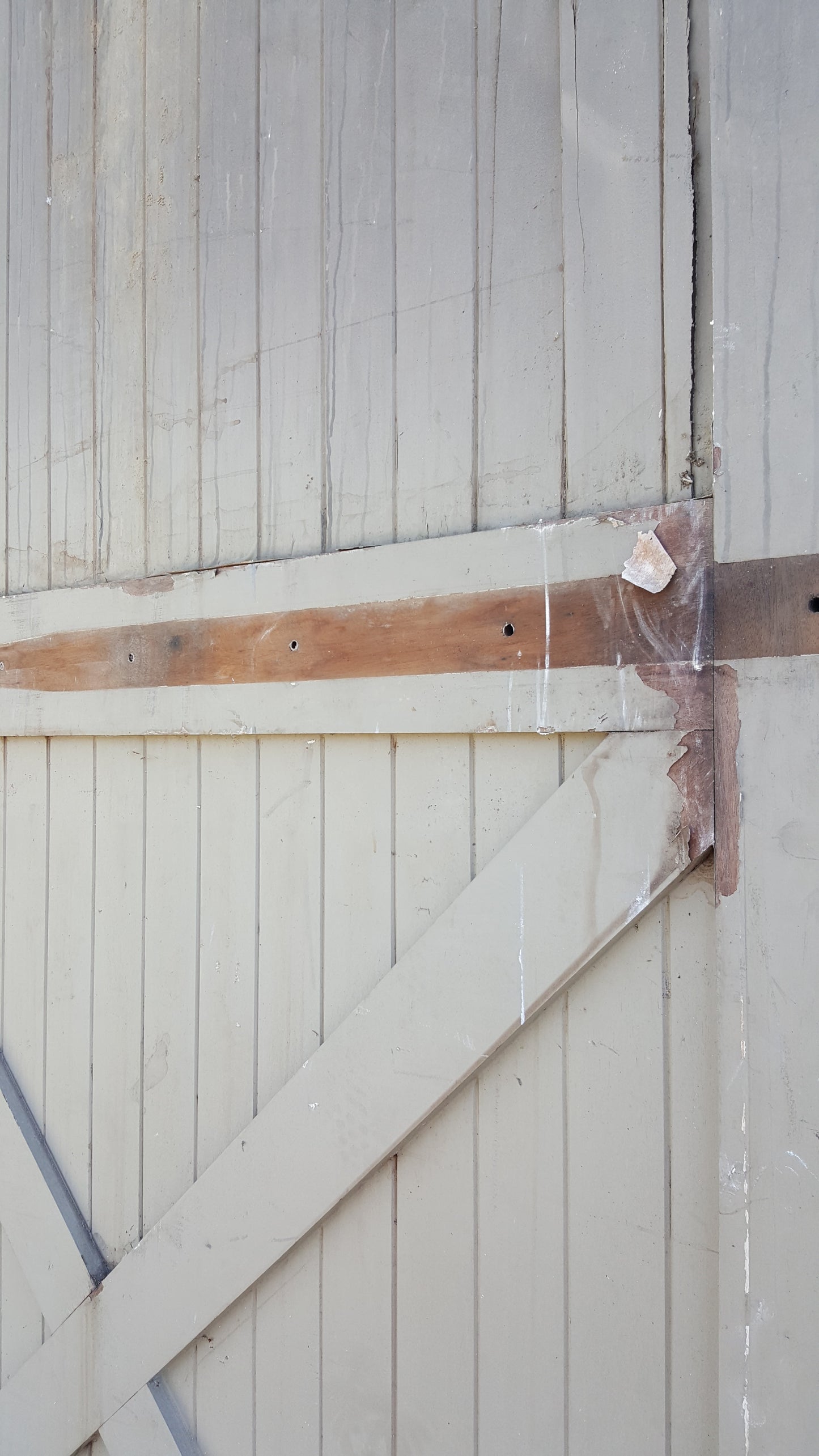 Pair of 2 Panel Gray Antique Barn Doors