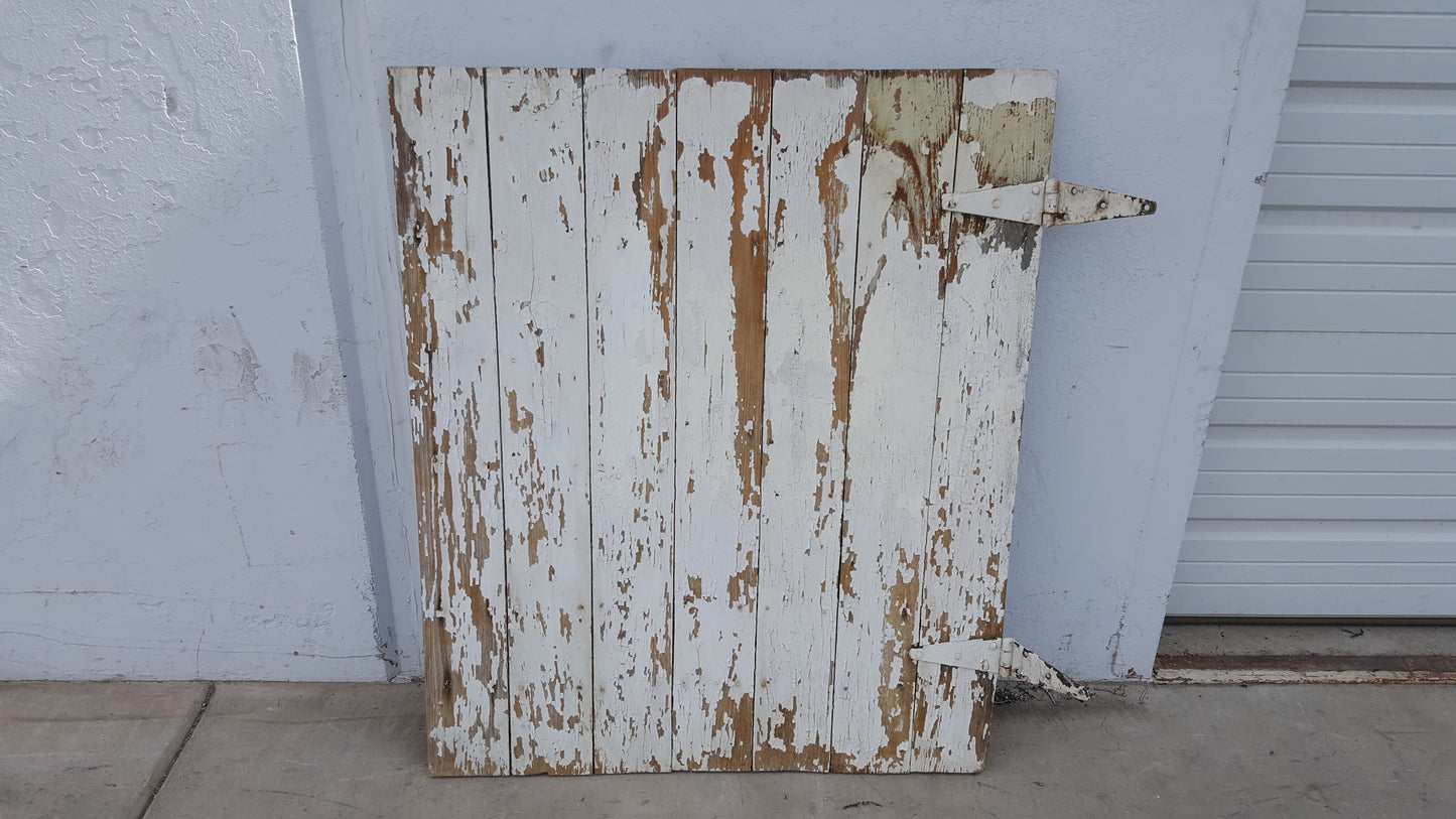 Antique Distressed White Single Barn Door