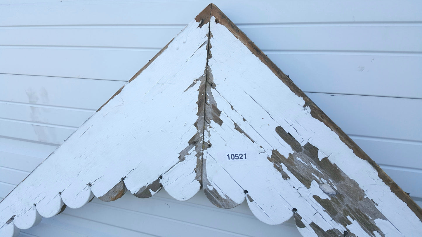 White Wooden Triangular Architectural Trim Piece