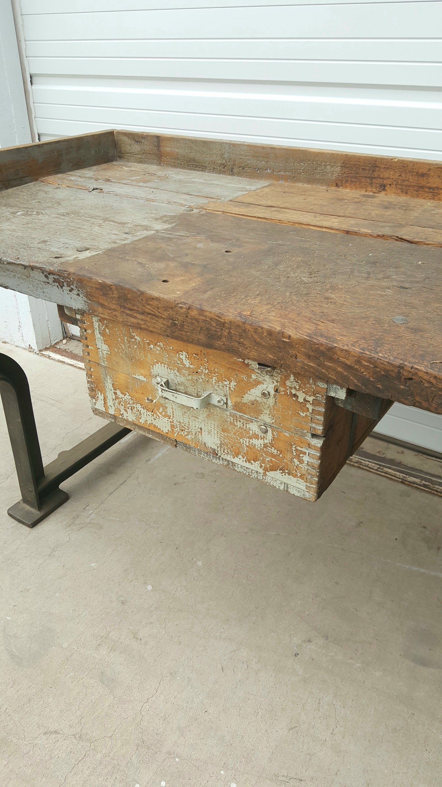 2 Drawer French Industrial Work Table