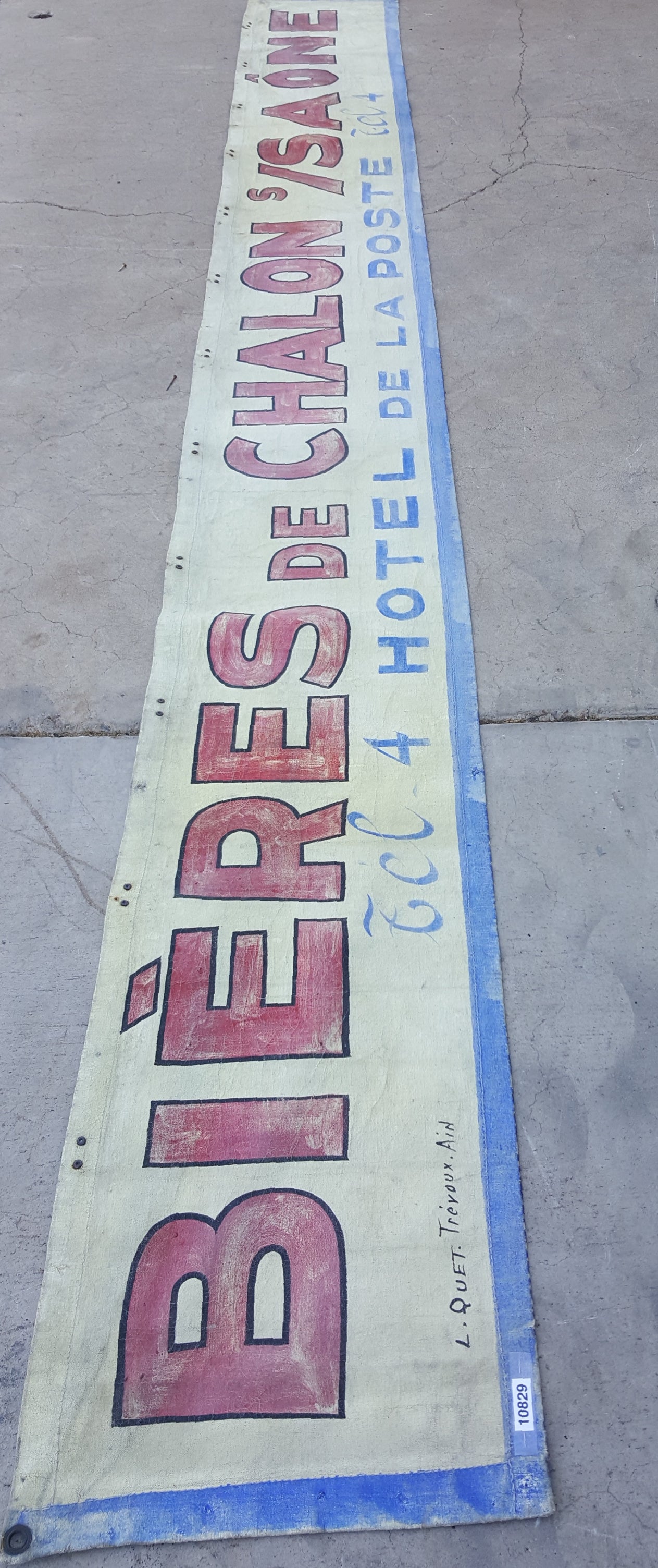 Vintage French Banner/Sign "Bieres de Chalon s/Sâone"
