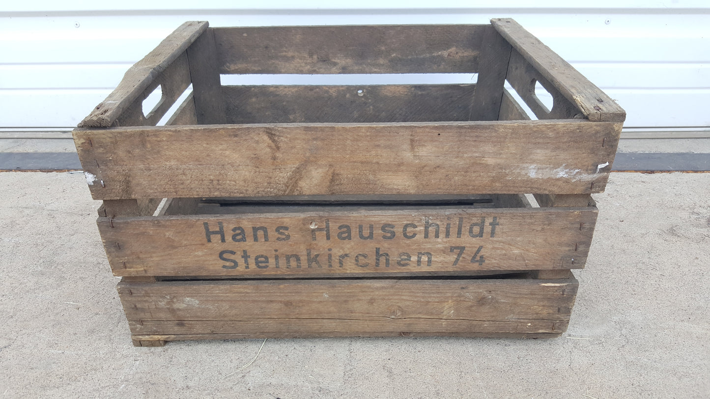 Apple Crate with Open Side Slats (various styles)
