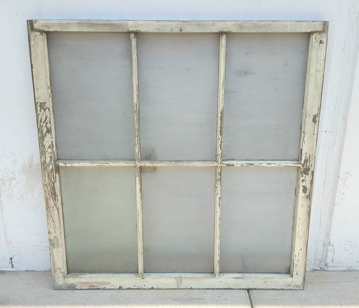 Square 6 Pane White Wood Window
