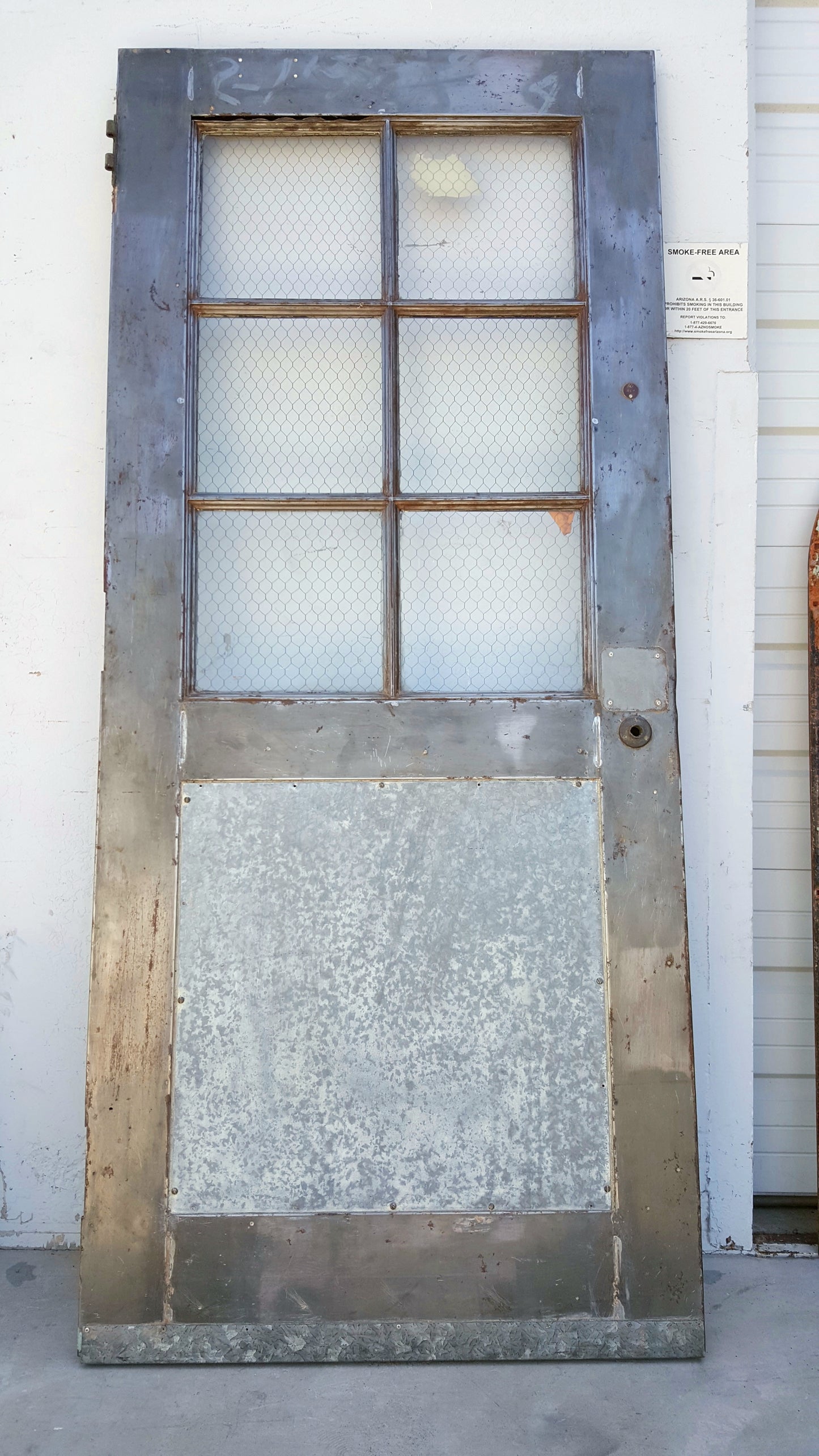 6 Lite Single Steel Metal Fire Door with Chickenwire Glass