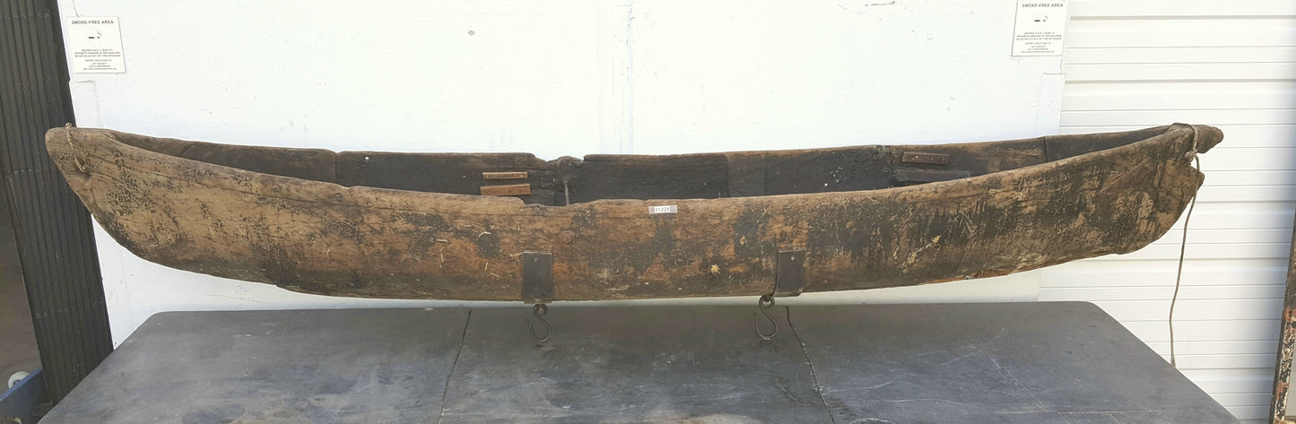 Repurposed Wood Canoe Pendant Light