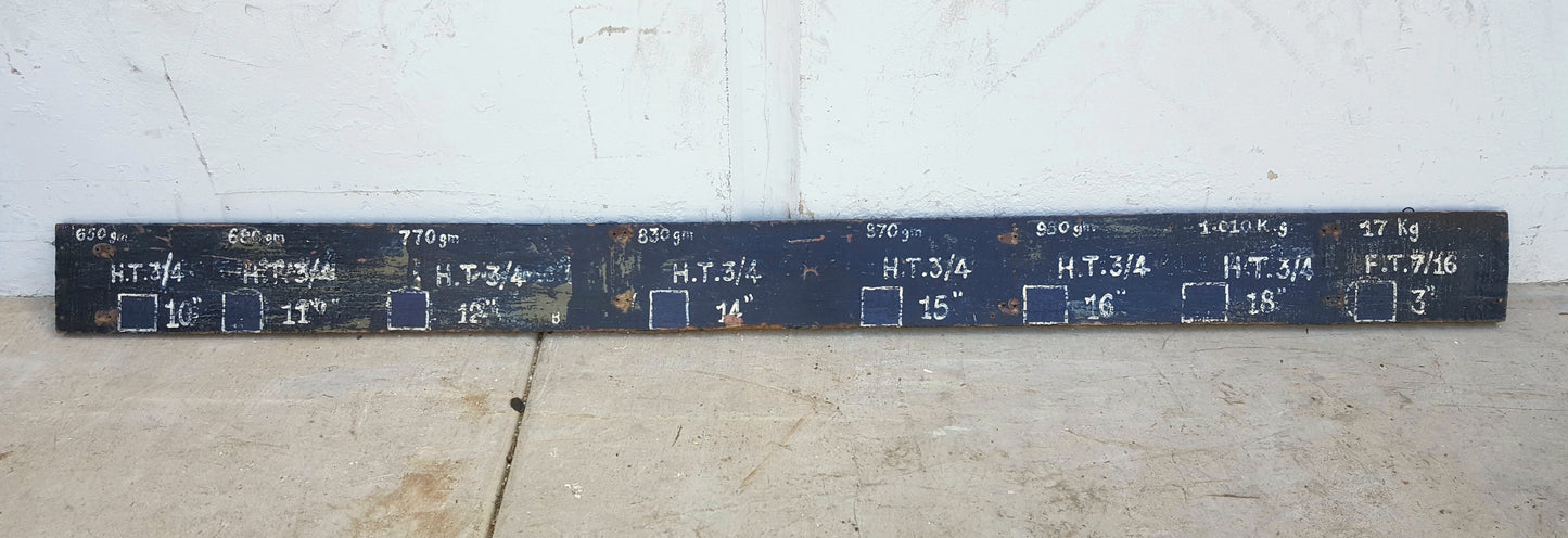 Blue Wood Painted Hardware Store Panel