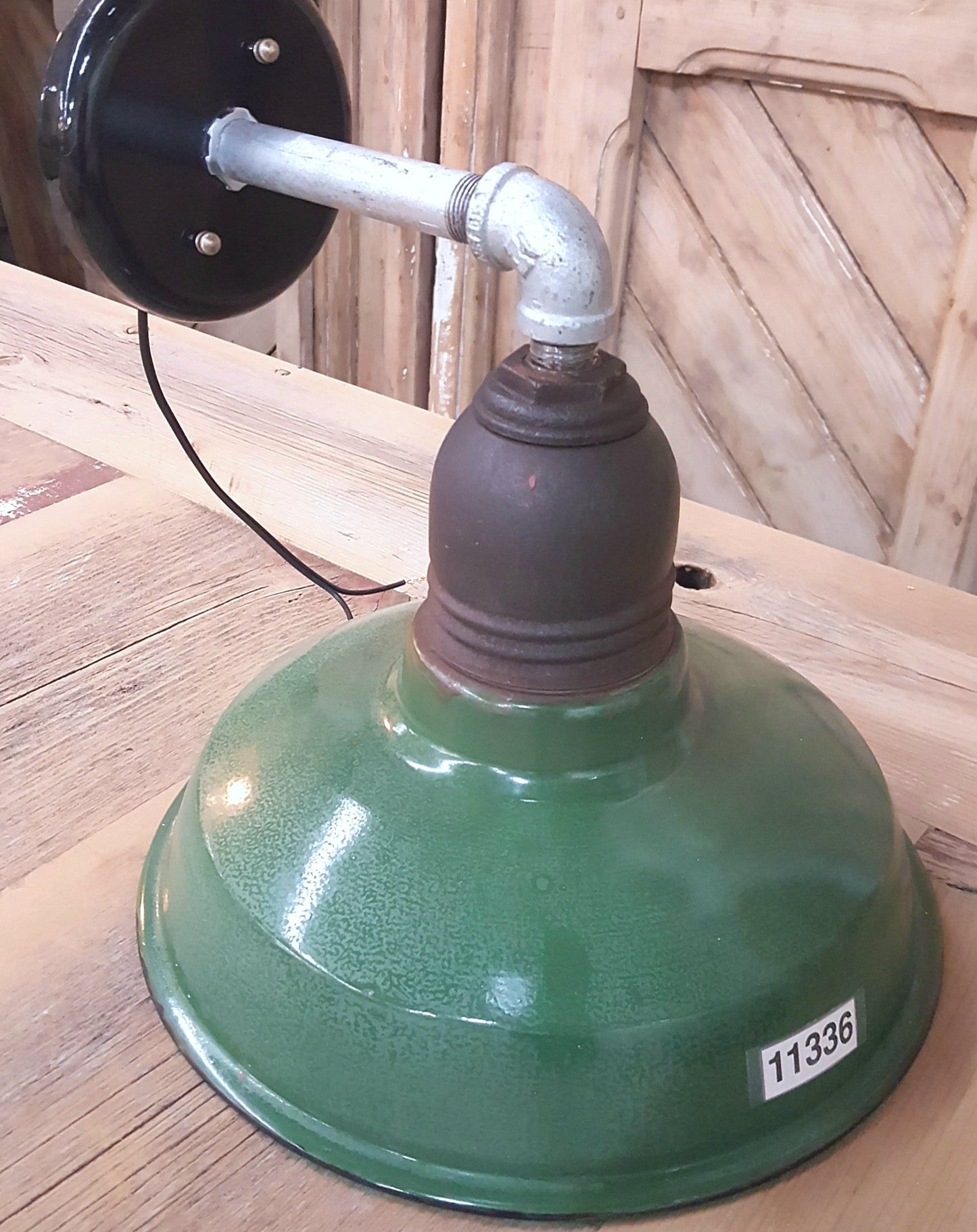 Industrial Green Enamel Pendant Light