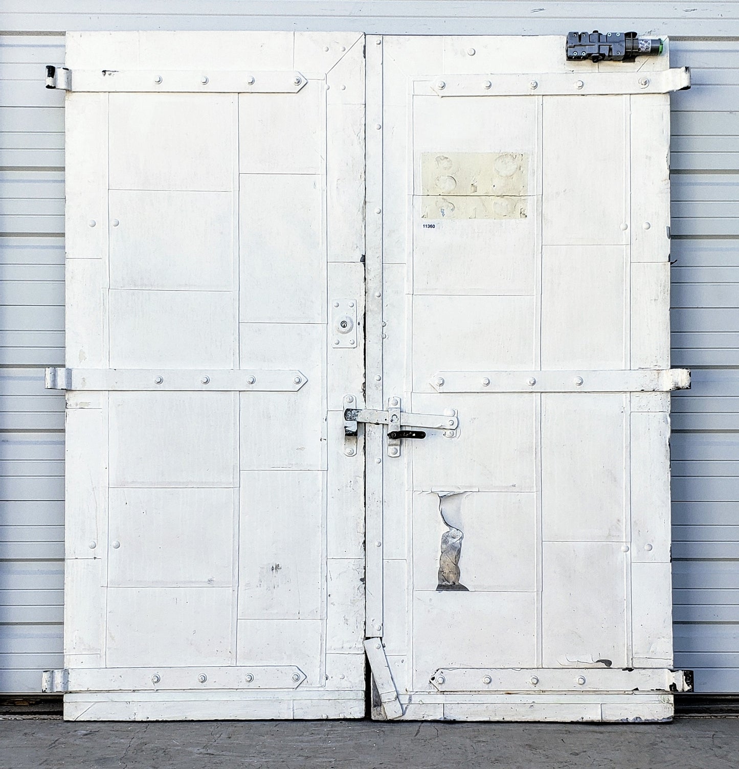 Pair of Industrial Metal Fire Doors