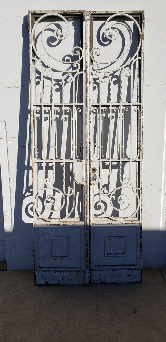 Pair of 19th Century Wrought Iron Entry Gates