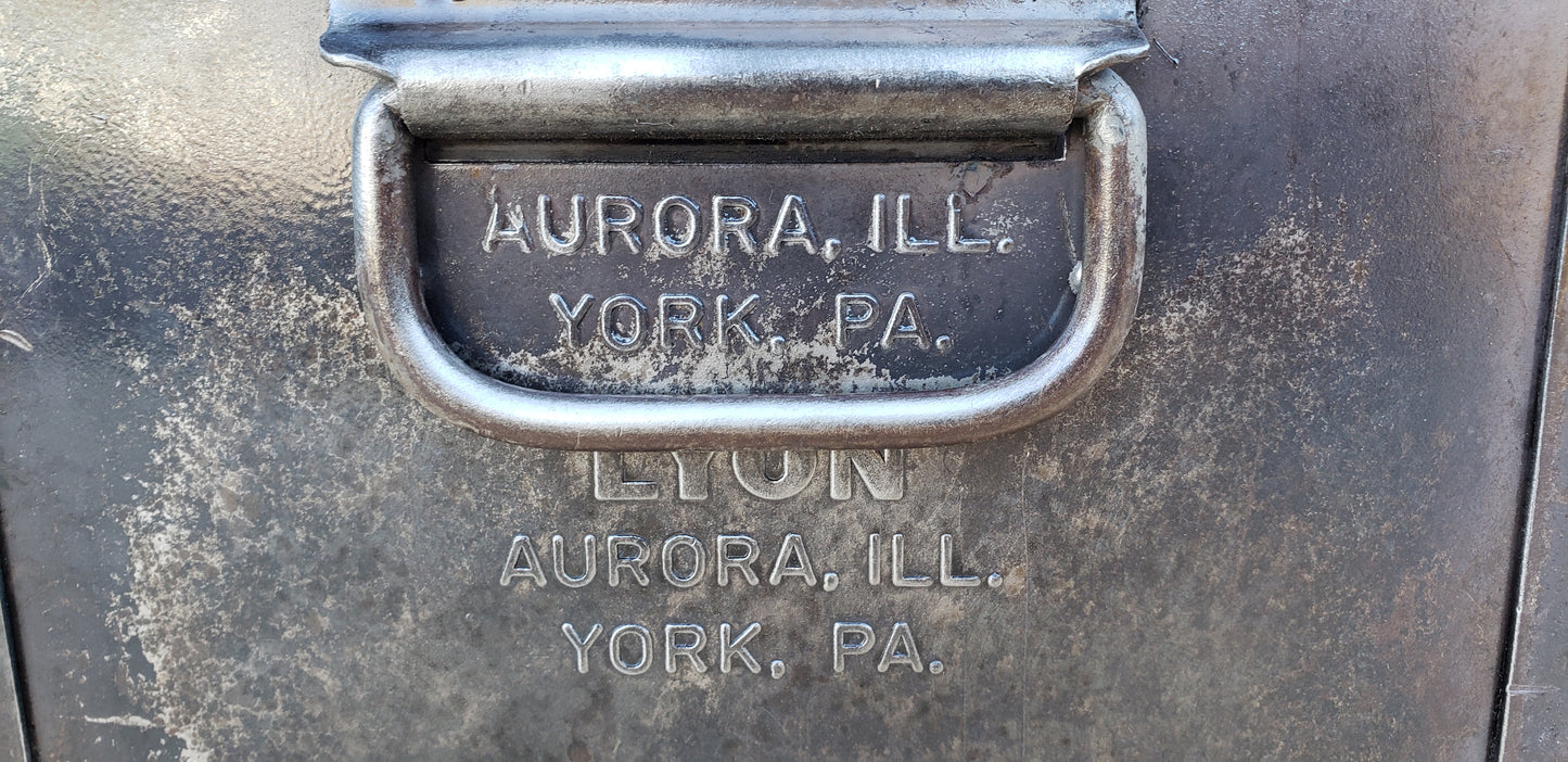 Buffed and Stripped Lyon Metal Drawers / Crate