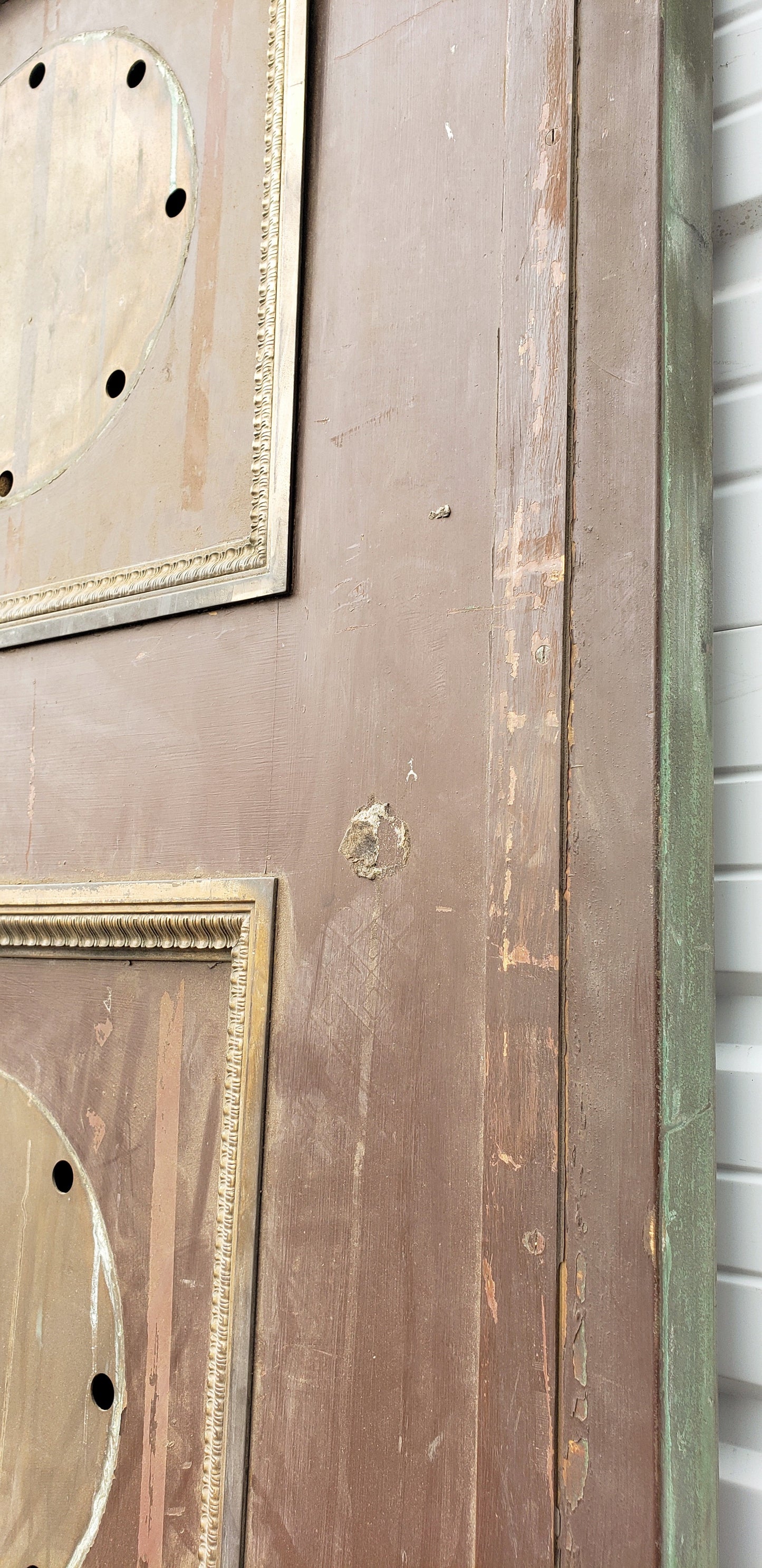 Pair of Bronze Metal Elevator Doors