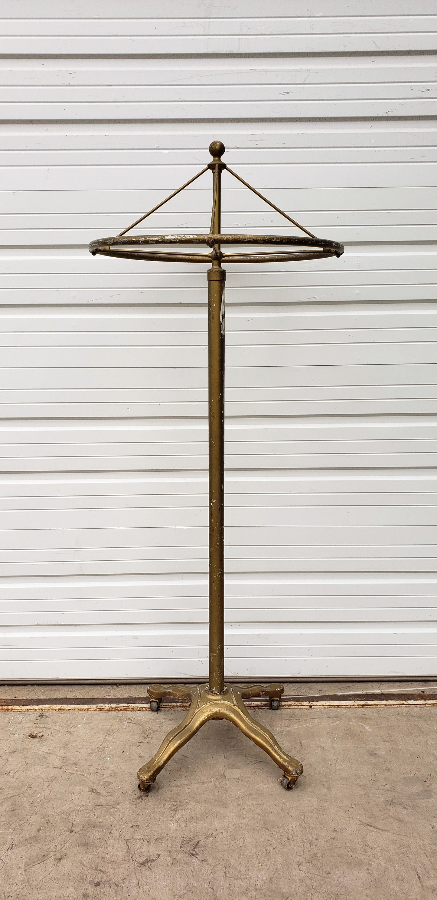 Vintage Rolling Clothing Rack Retail Display