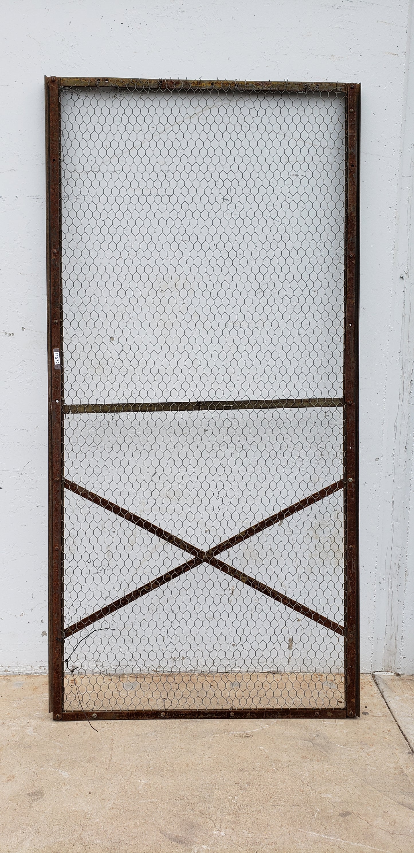 Industrial Metal Framed Chickenwire Single Panel Door