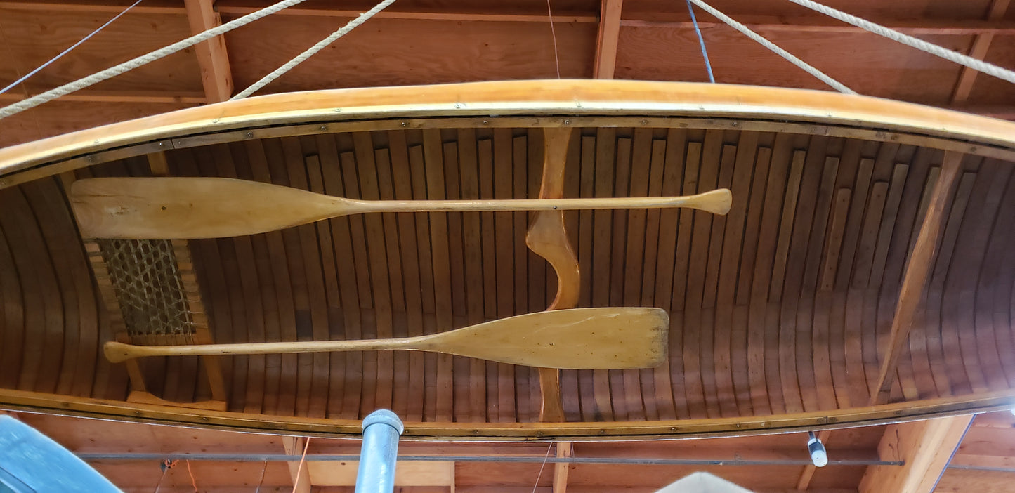 Repurposed Wood Canoe Pendant Light