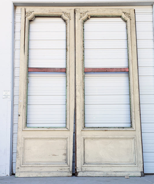 Pair of 4 Lite French Antique Doors