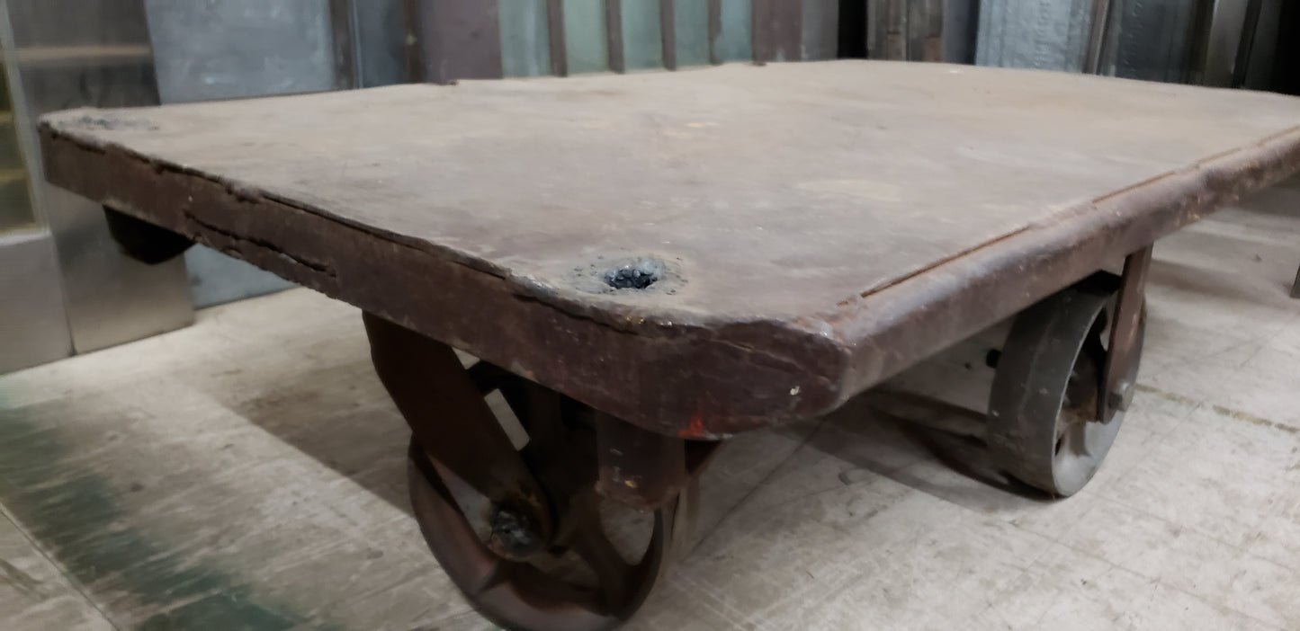 Industrial Iron Coffee Table Trolley
